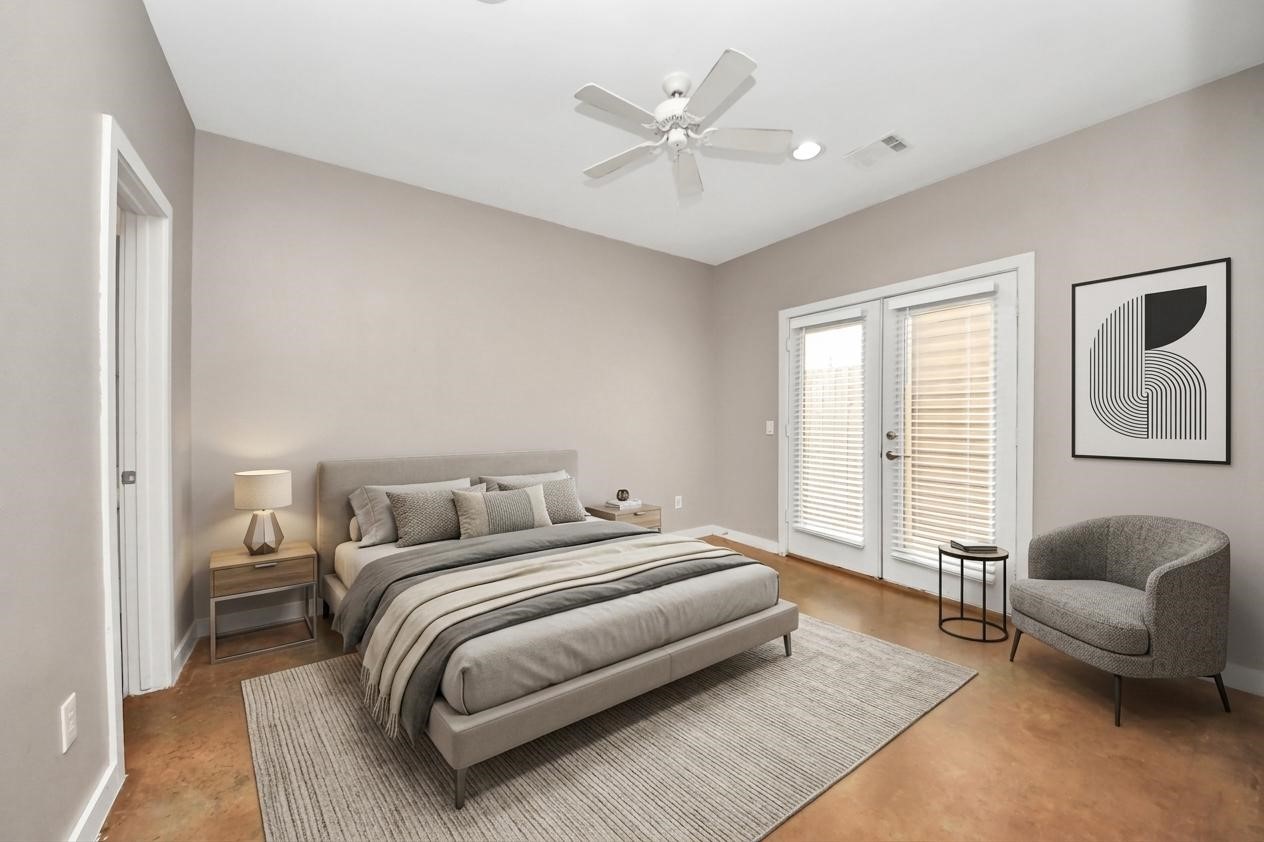 Virtually staged first floor bedroom.