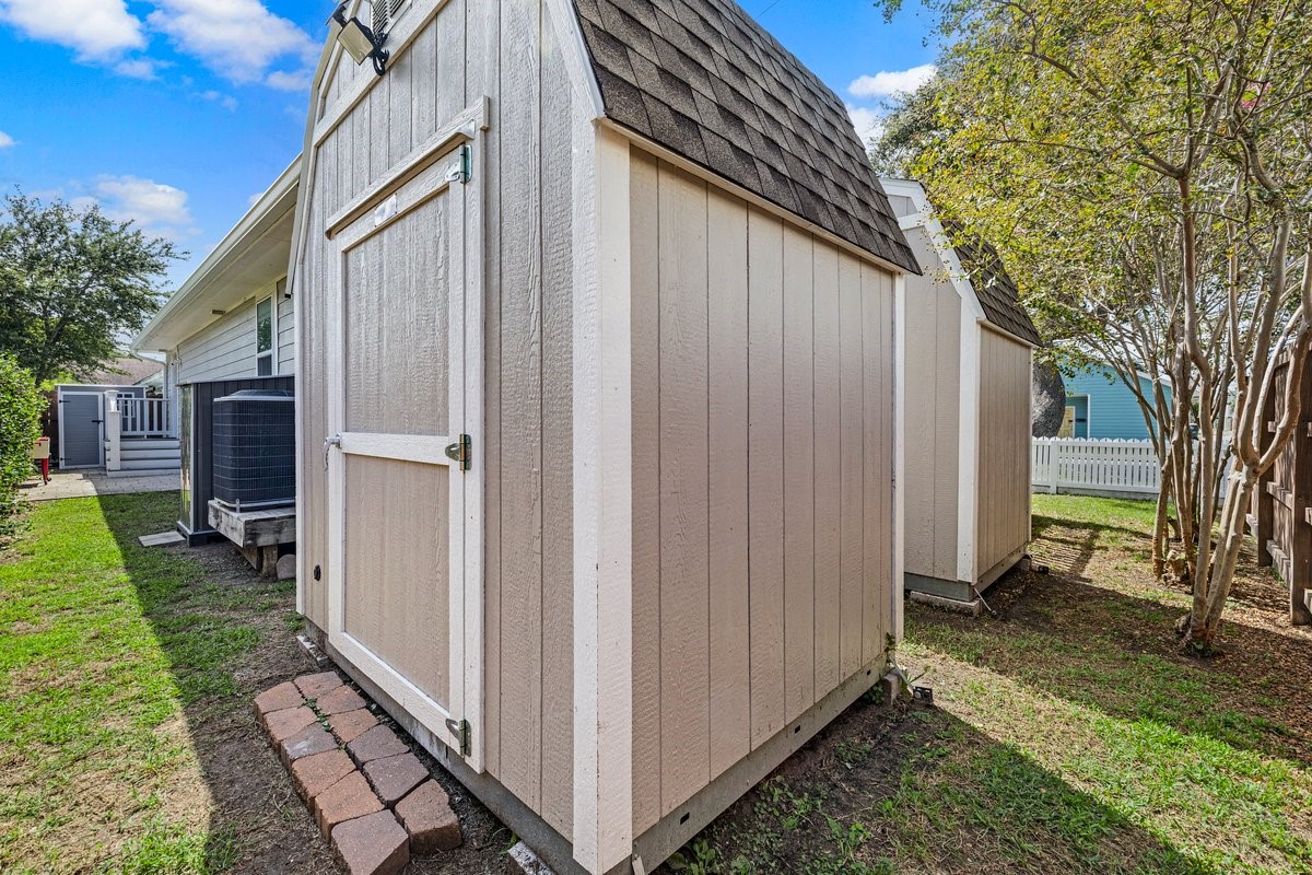 Two spacious storage sheds provide plenty of extra storage