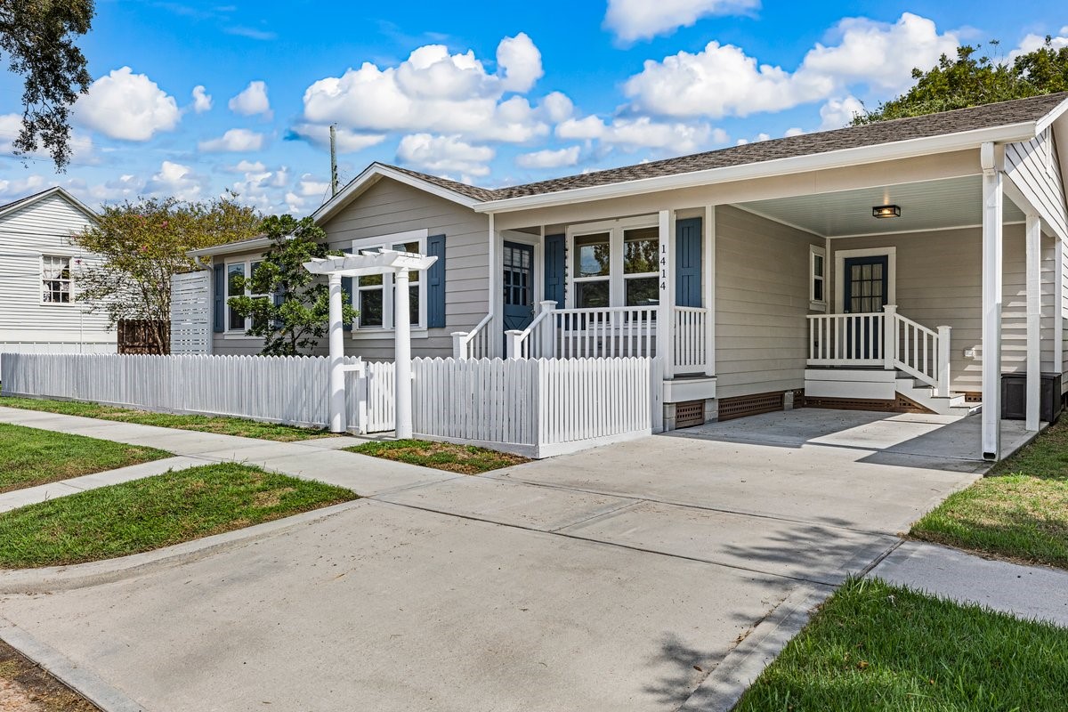 Convenient covered off-street parking at this Galveston home.