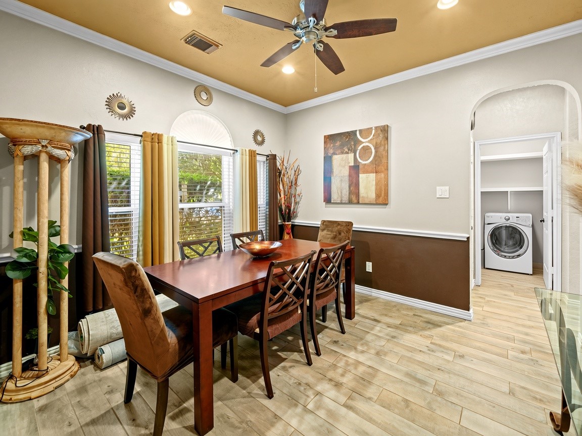 Elegant formal dining room.