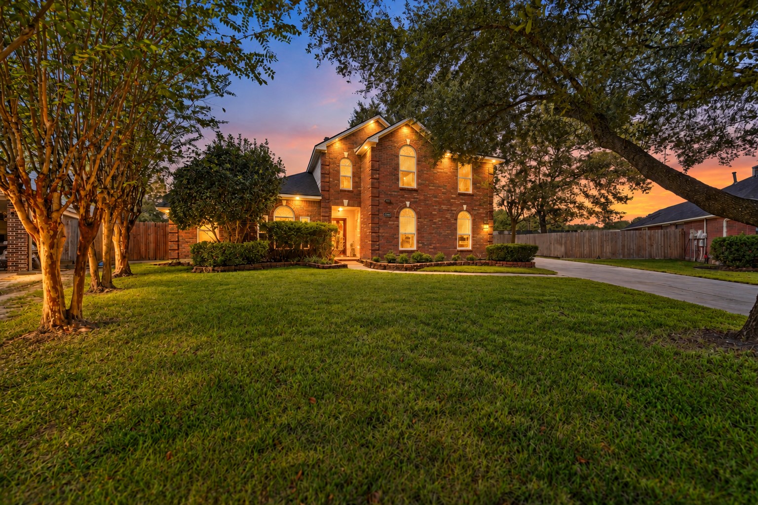 Elegant front exterior.