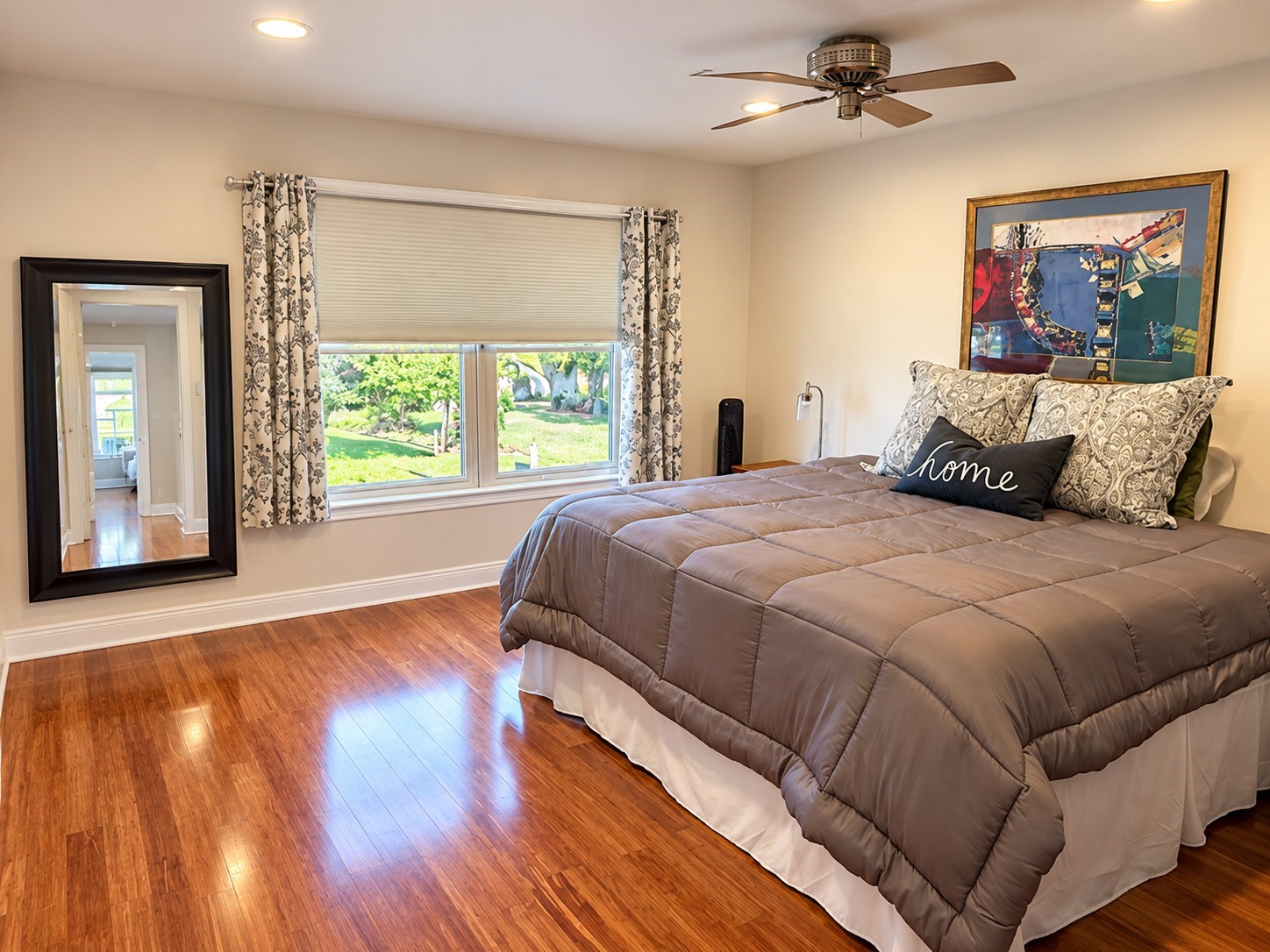 One of two bedrooms