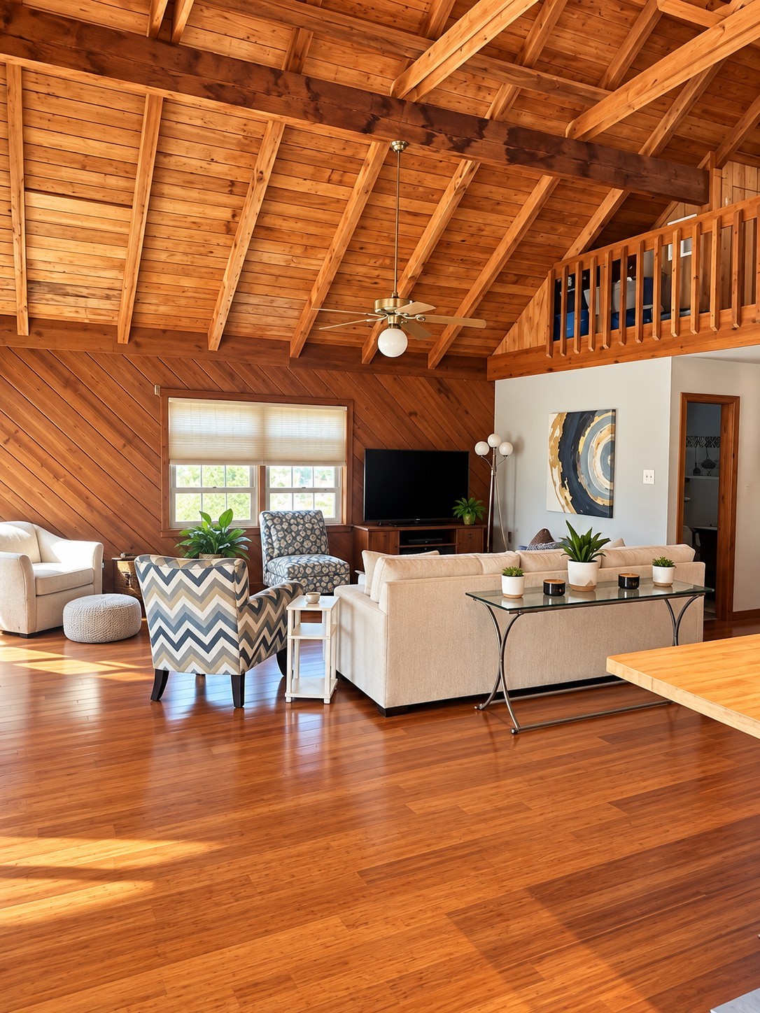 View of living area from kitchen