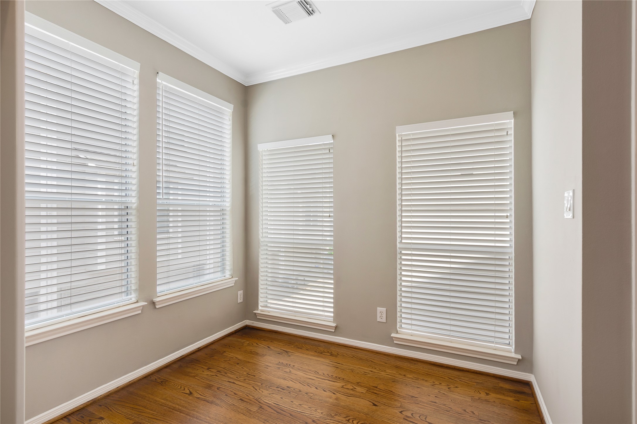 Breakfast nook with adjacent walk in kitchen pantry