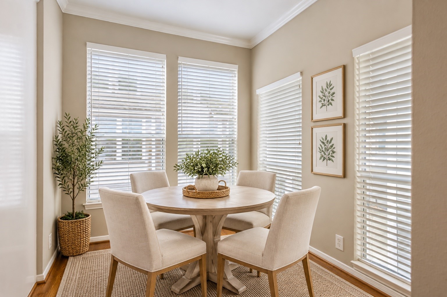 VIRTUALLY STAGED breakfast nook