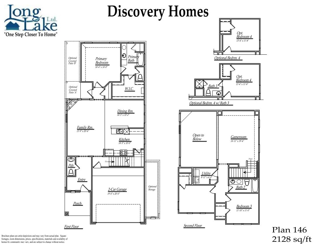 Plan 146 features 4 bedrooms, 3 full baths, 1 half bath and over 2,100 square feet of living space. Plan 146 features 4 bedrooms, 3 full baths, 1 half bath and over 2,100 square feet of living space.