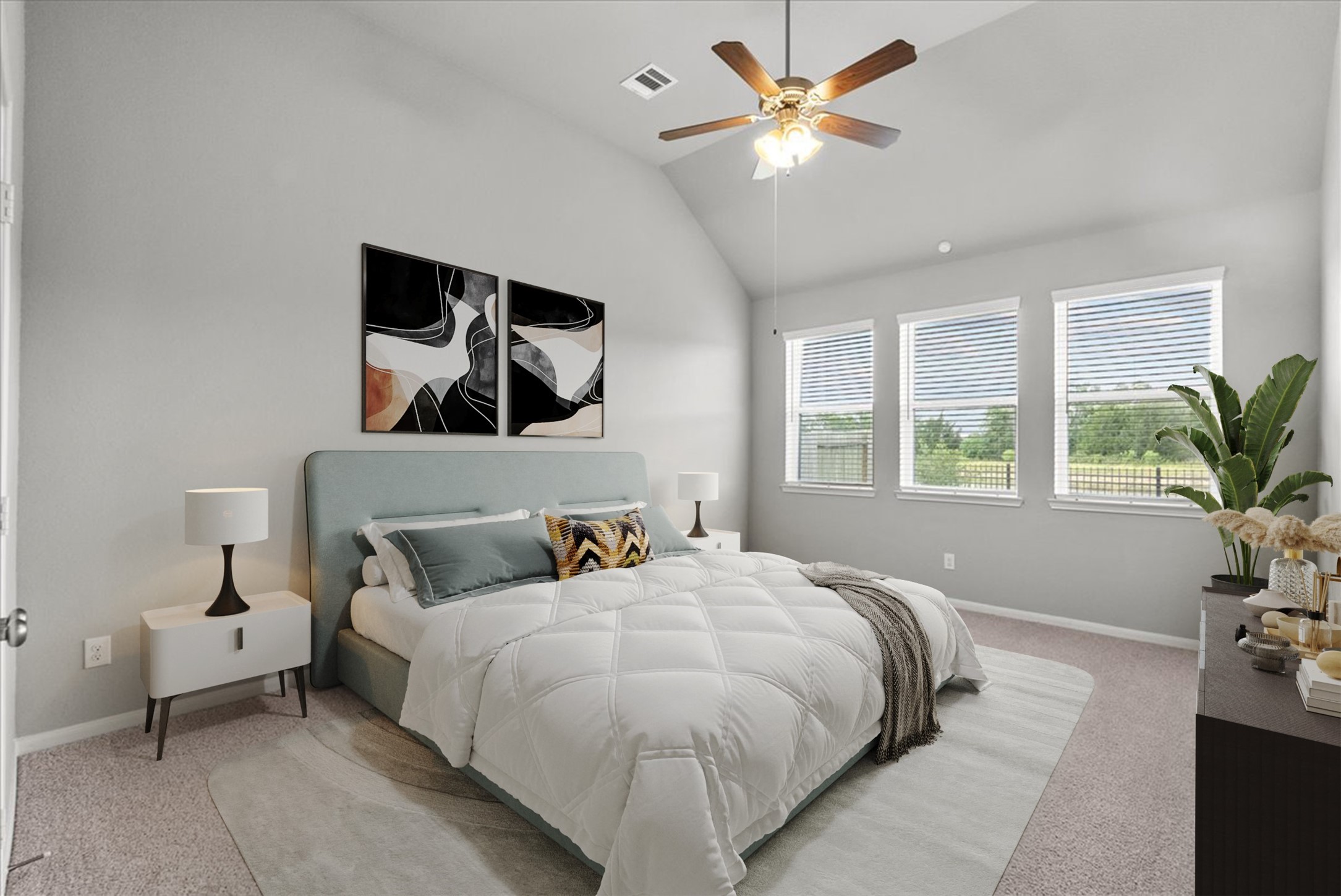 Primary bedroom located on the 1st floor offers a private en-suite bath