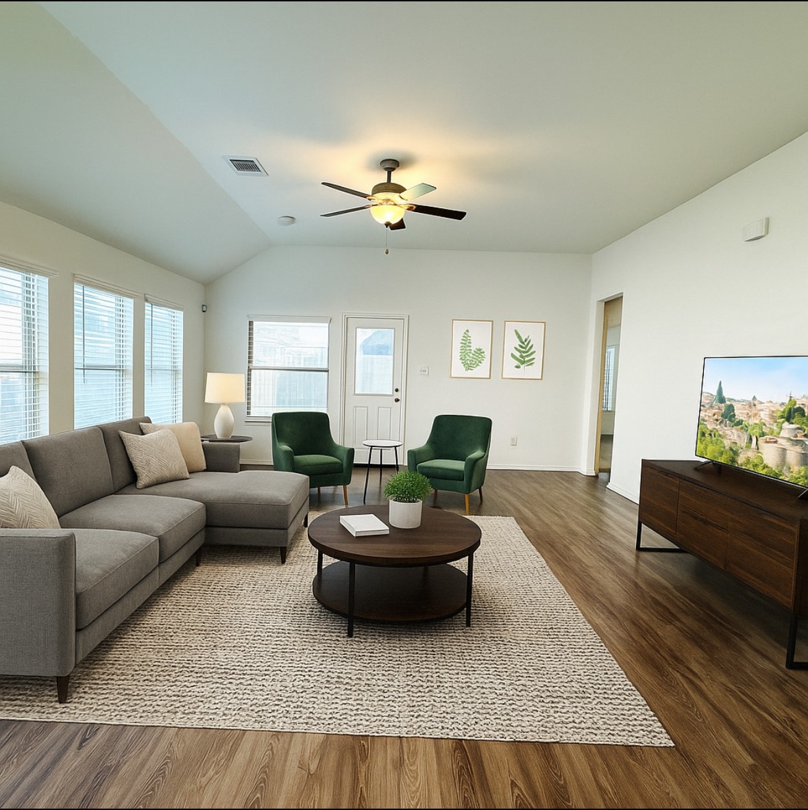 Staged living room