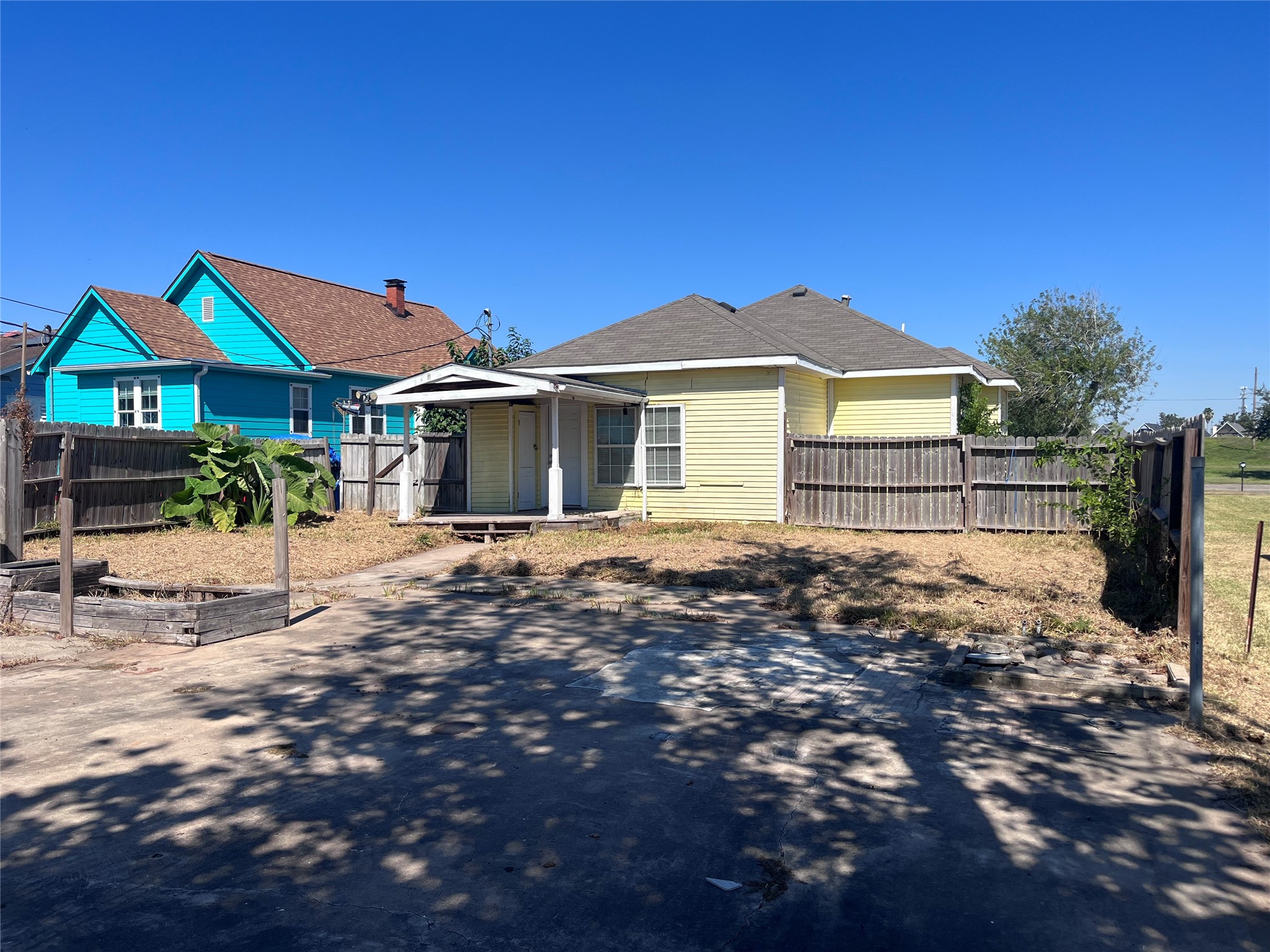 back view of the property, rear parking