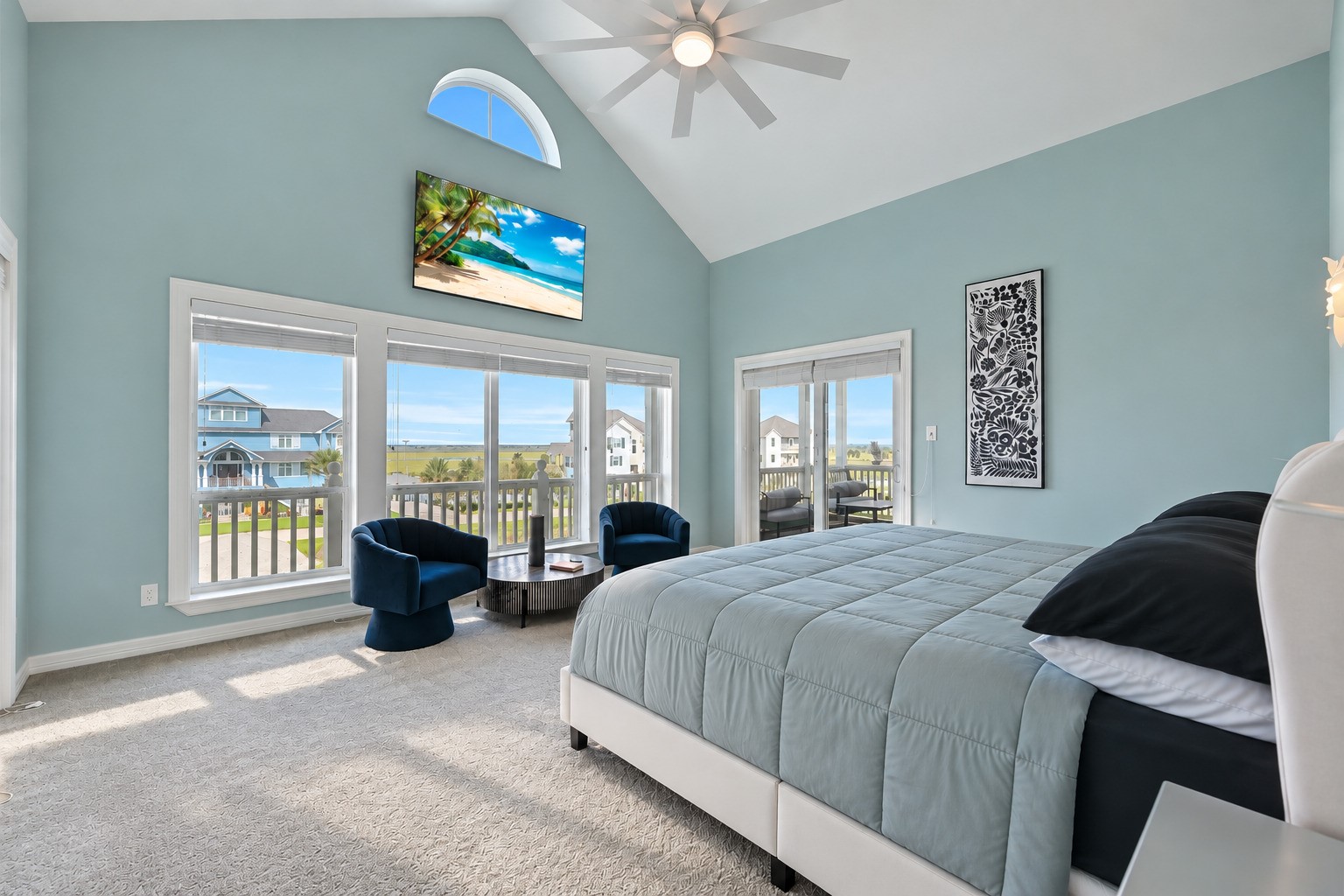 Imagine waking up every morning in a fully custom primary suite with water views from not one but two private balconies. Natural light fills the room from multiple directions, the canal is right outside your door, and everything surrounding you  the flooring, the paint, the fixtures, the finishes  is updated and built to a luxury standard. This is not just a bedroom. This is the reason you buy a waterfront home.