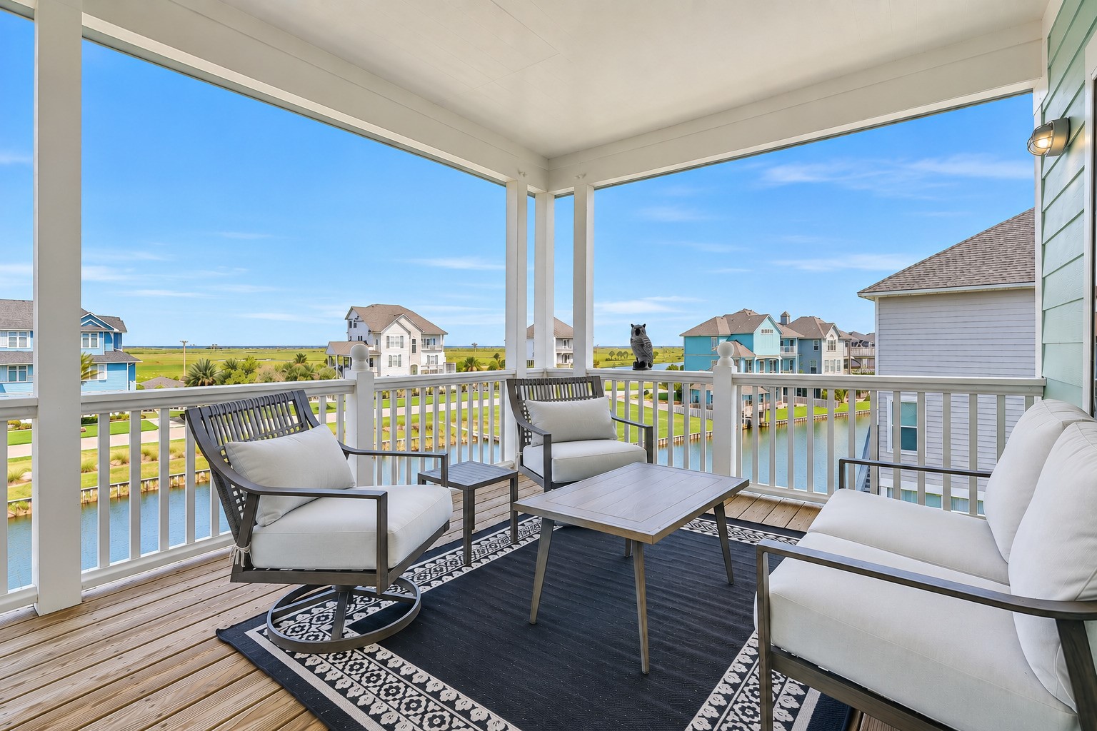 This is what waterfront living actually looks like. Step out from almost any room in the home and you are on a private balcony with water views, fresh salt air, and the kind of quiet that only comes from being right on the canal. Five decks. One incredible lifestyle. Welcome to 12 Fleming.