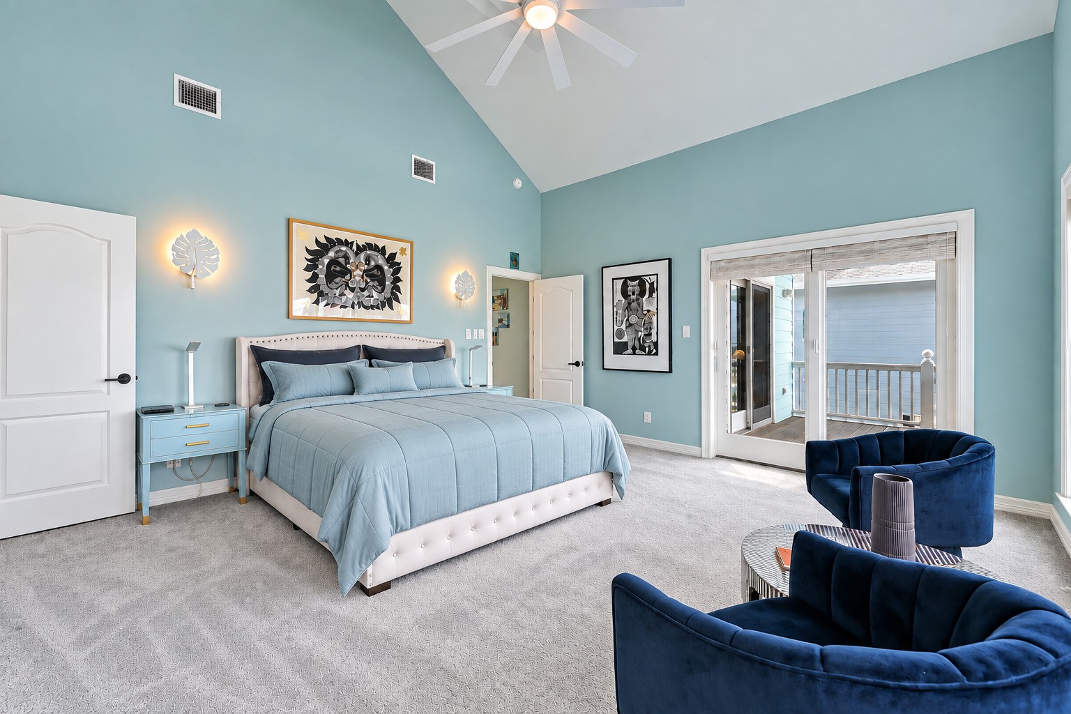 The primary suite at 12 Fleming is exactly what a waterfront luxury home should offer  a private sanctuary above it all. Spacious enough for the largest furnishings, dressed in updated plush Shaw carpet, designer paint, and fresh custom finishes throughout, with dual balcony access that brings the water views right into the room. Wake up to the canal every morning. This is the suite you have been looking for.