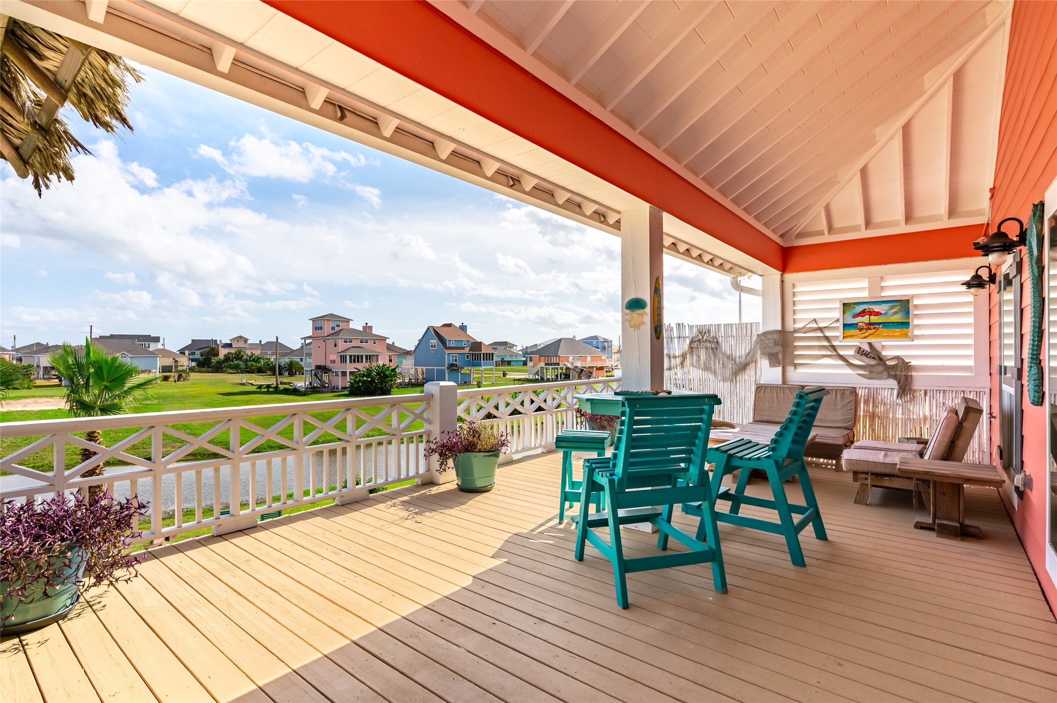 Spacious, partially covered deck Spacious, partially covered deck