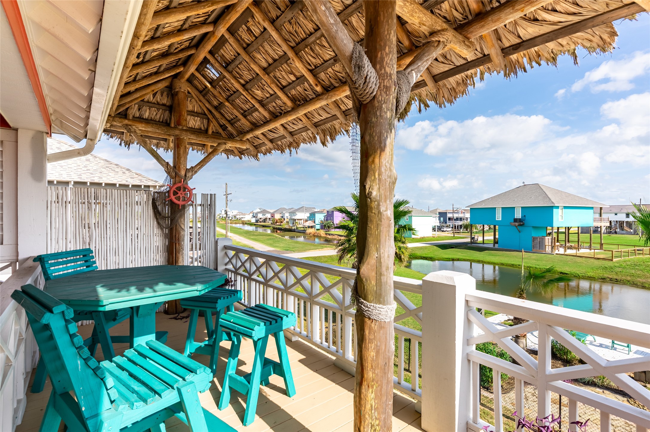 Seating area on deck