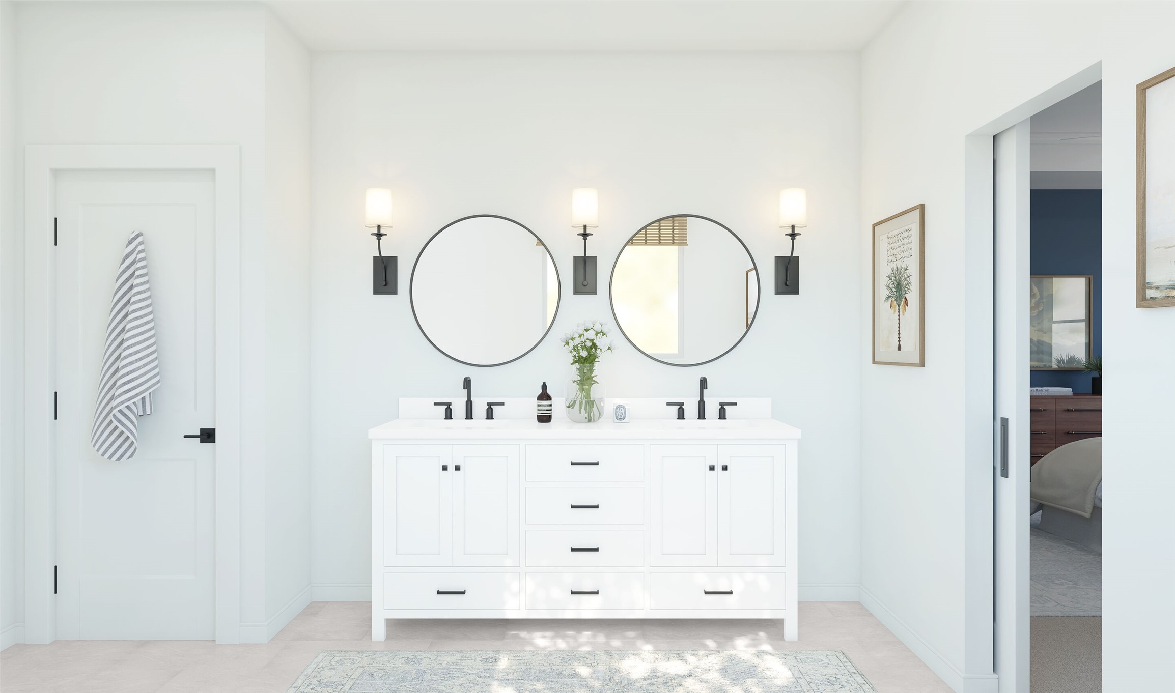 Relaxing primary bath (*Artist rendering used for illustration purposes only. Colors/finishes may differ from the ones currently selected in the home.)