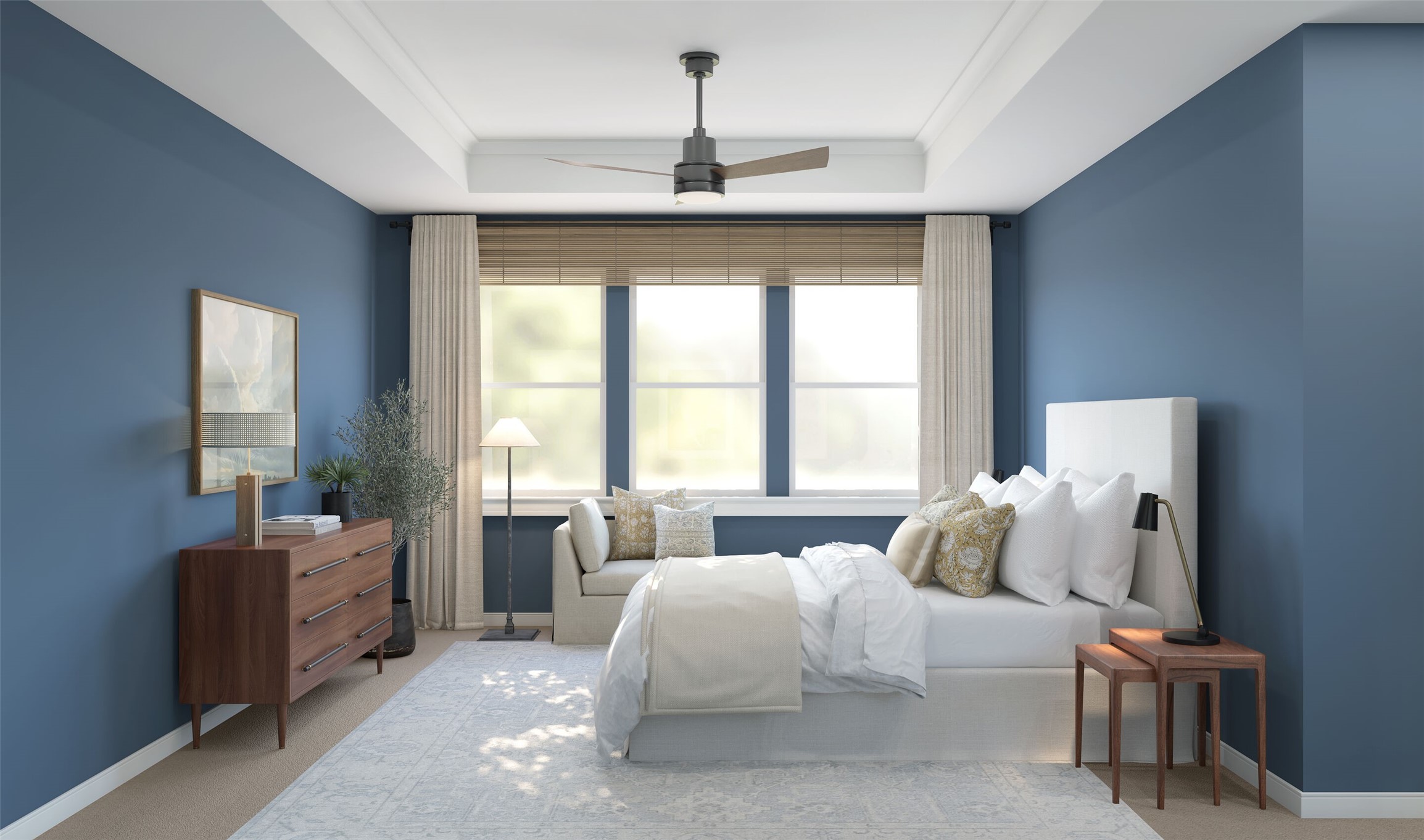 Secluded primary suite (*Artist rendering used for illustration purposes only. Colors/finishes may differ from the ones currently selected in the home.)