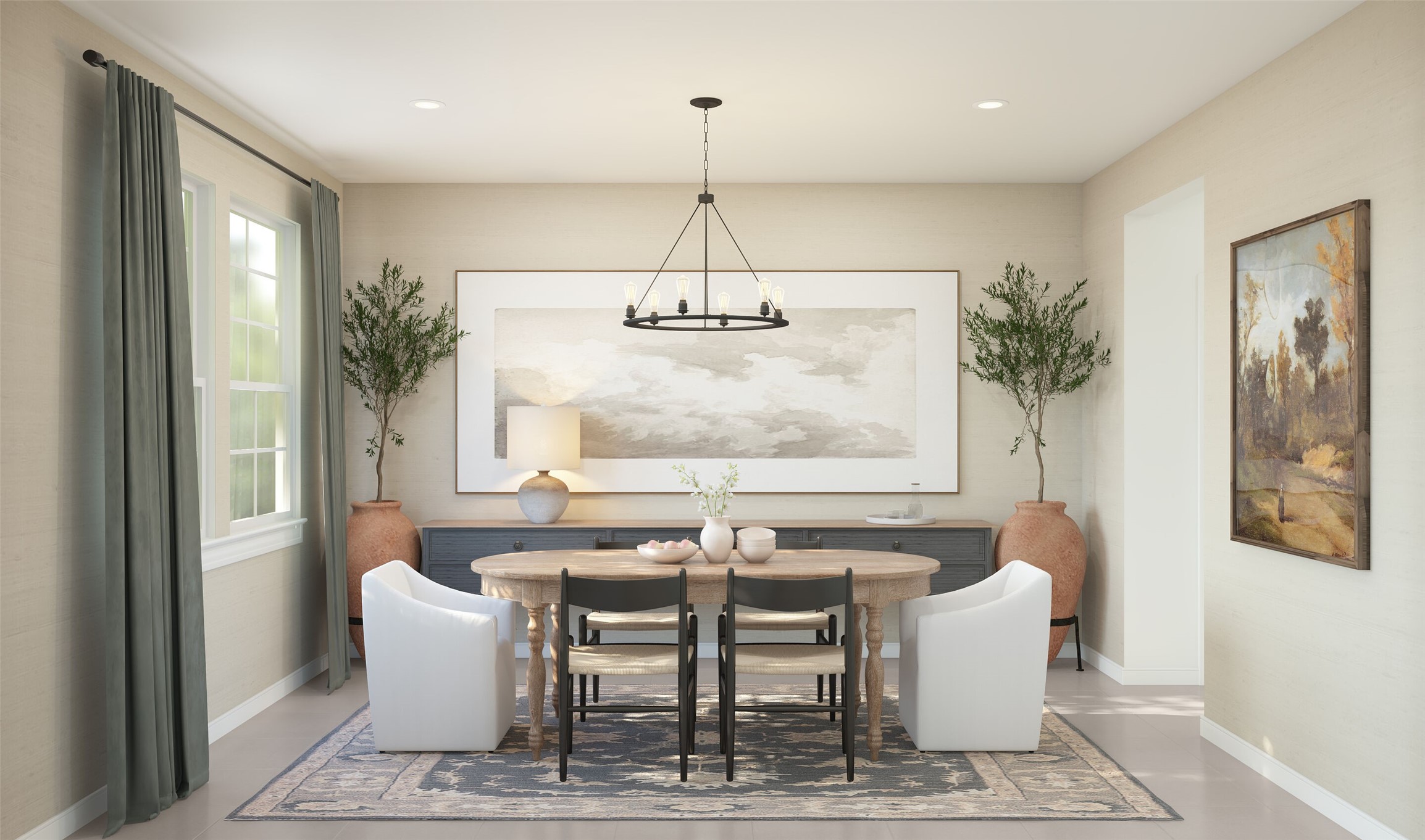 Elegant dining room (*Artist rendering used for illustration purposes only. Colors/finishes may differ from the ones currently selected in the home.) Elegant dining room (*Artist rendering used for illustration purposes only. Colors/finishes may differ from the ones currently selected in the home.)