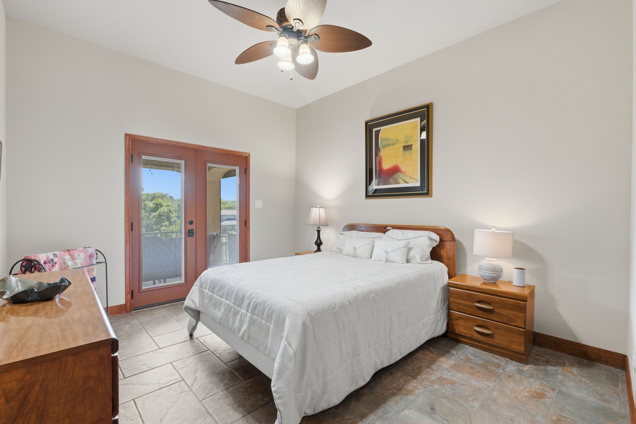 1st Floor Bedroom Opens to the Back Patio.
