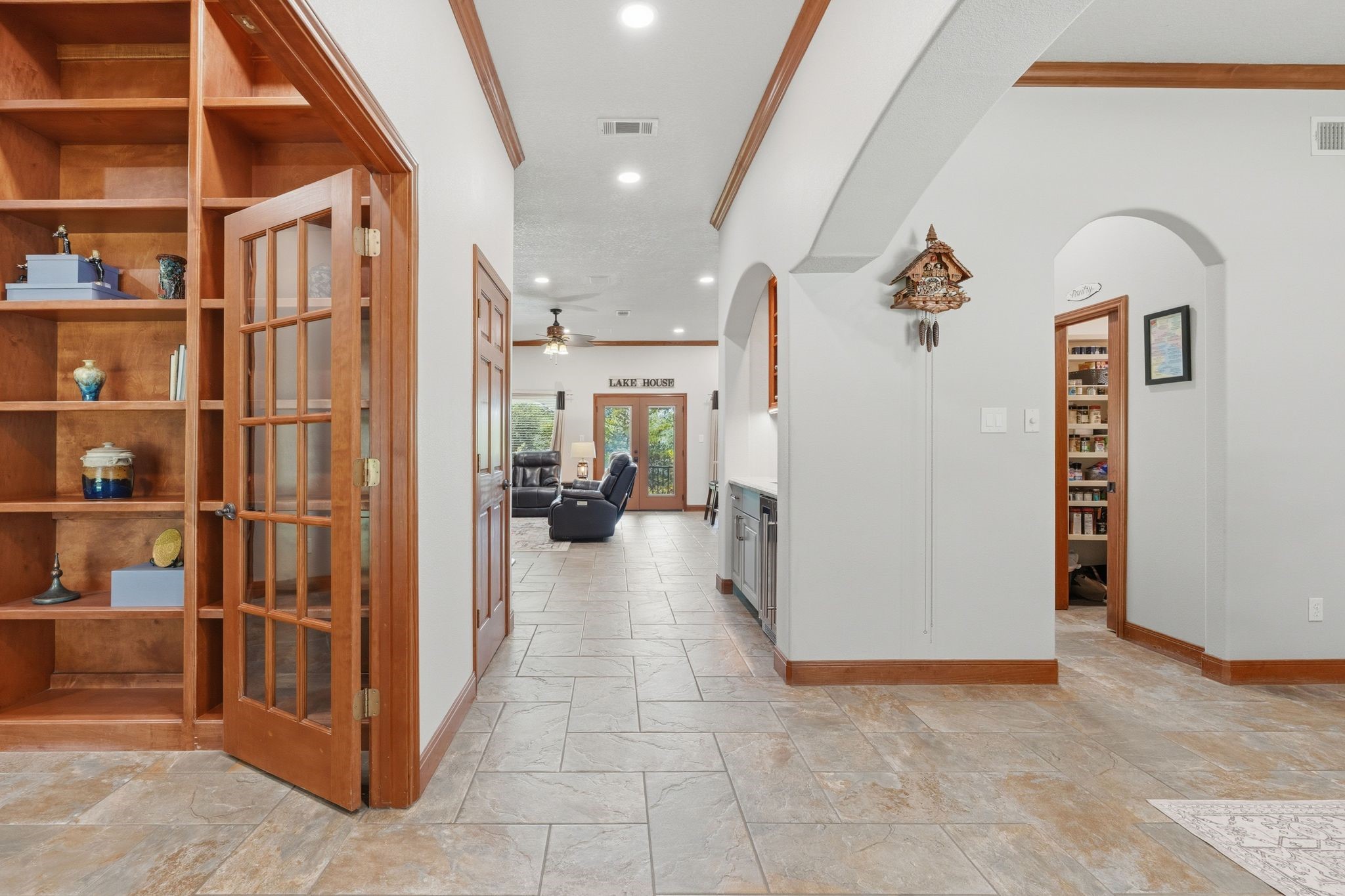 Entrance with Direct View to Full Covered Patio.