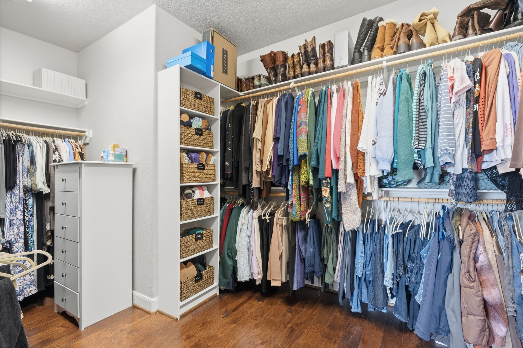 Walk-In Primary Closet with Room to Spare.