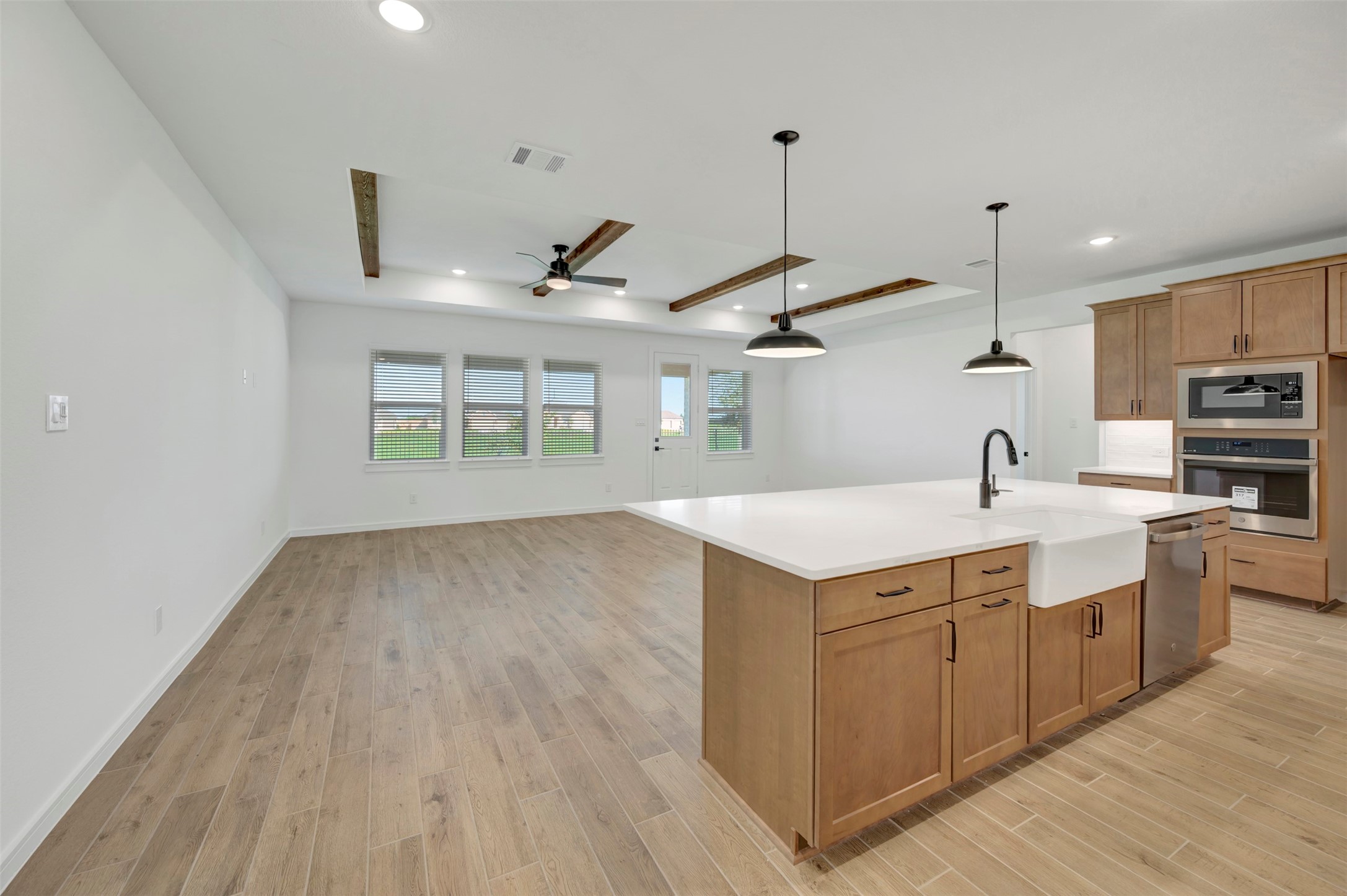 Kitchen overlooks great room Kitchen overlooks great room