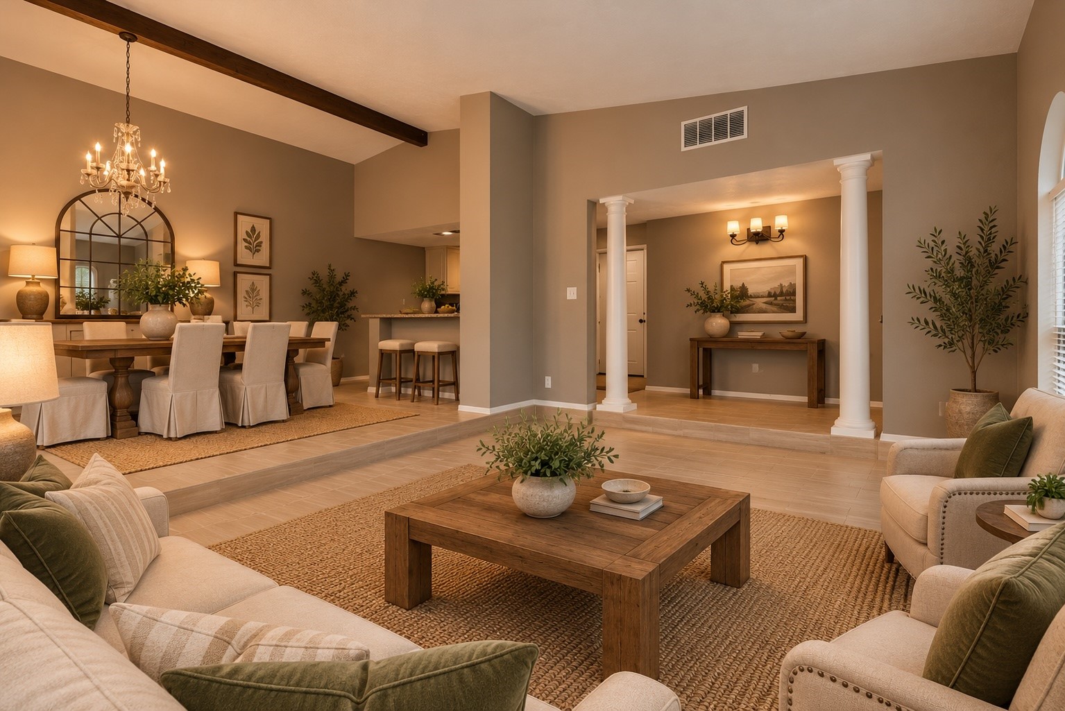 Virtually Staged Living Room