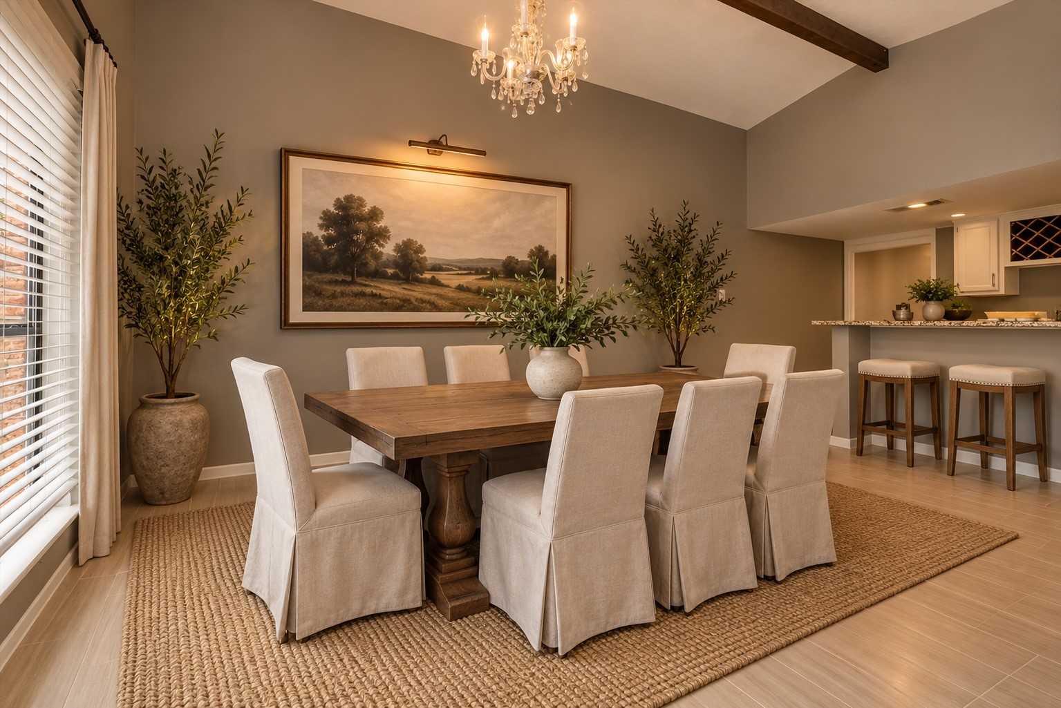 Virtually Staged Dining Room