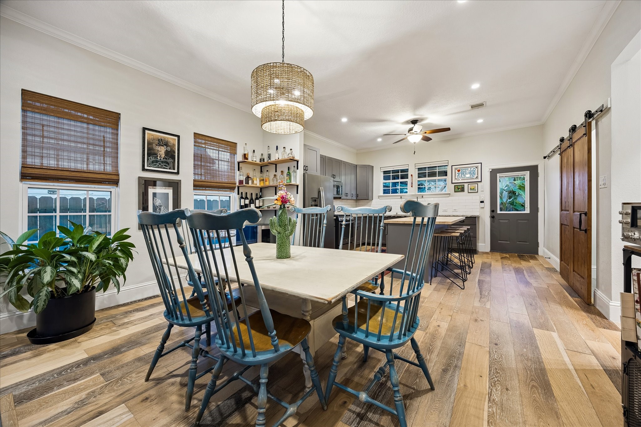 Plenty of natural light with all of these windows!