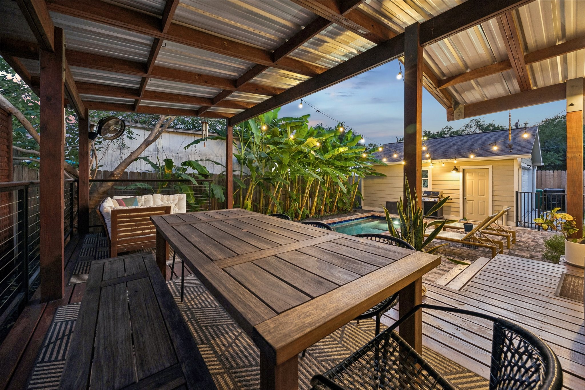Backyard + deck