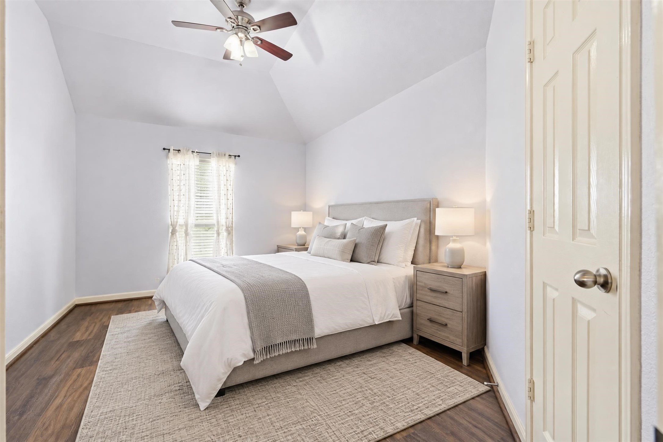 Virtually staged. The fourth bedroom, about 10'4" x 16'4", is flexible: use it as a bedroom, home office, nursery or hobby room.