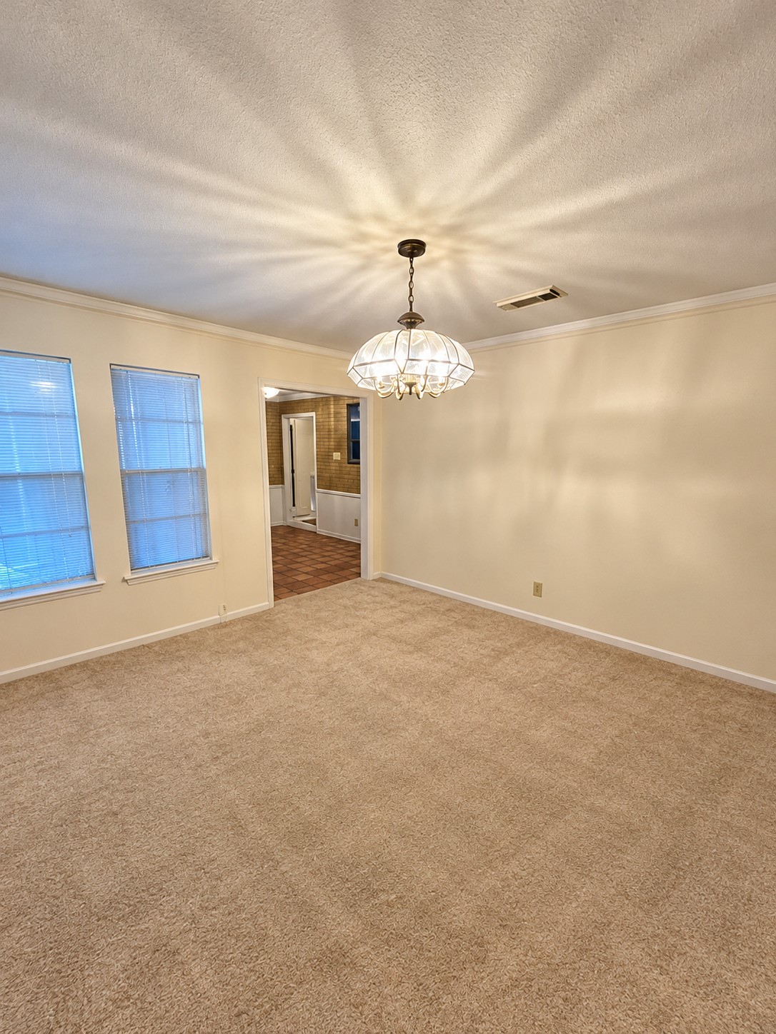 Digitally enhanced to remove furniture