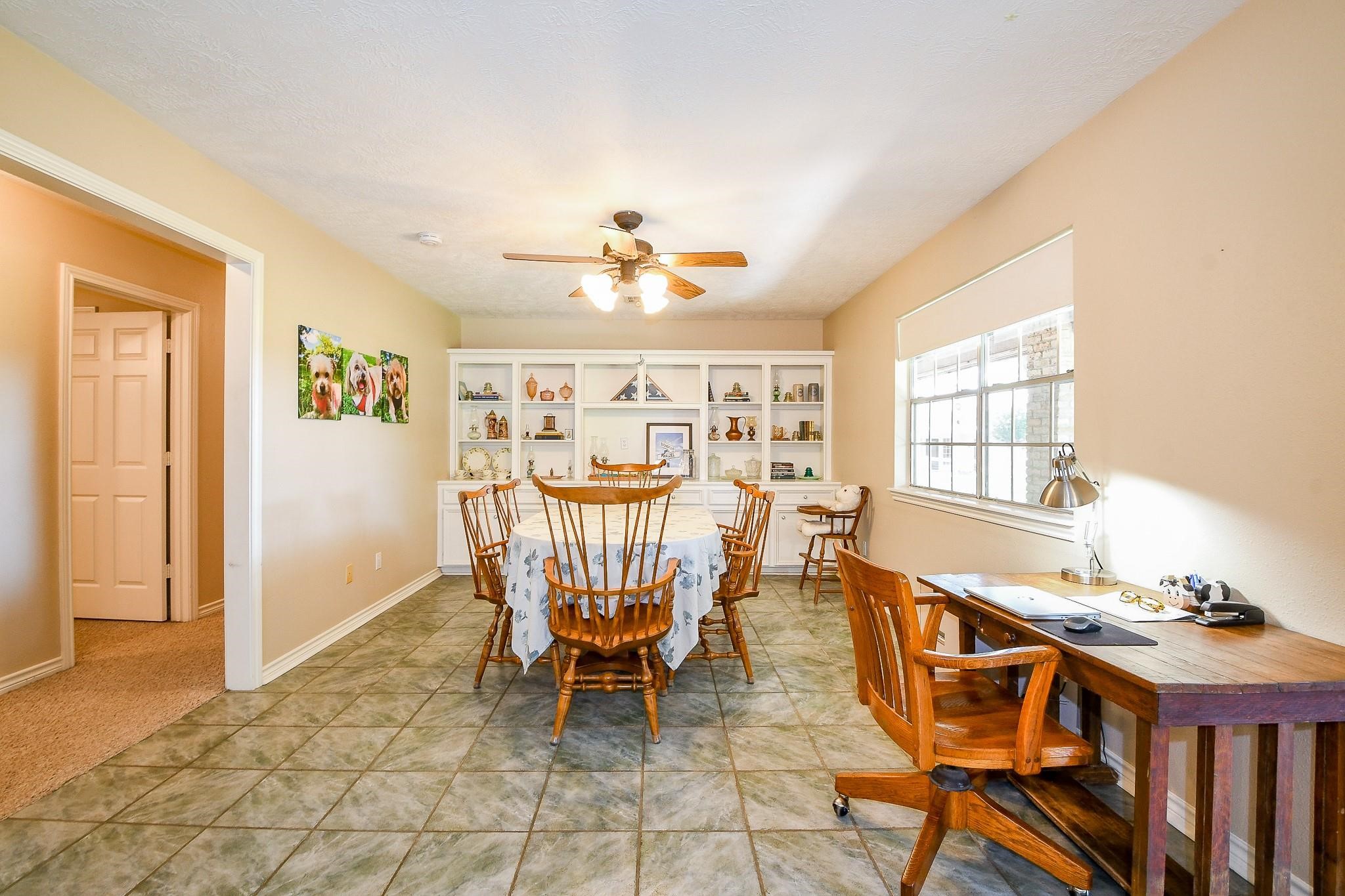Gorgeous built ins in the dining area of the secondary house