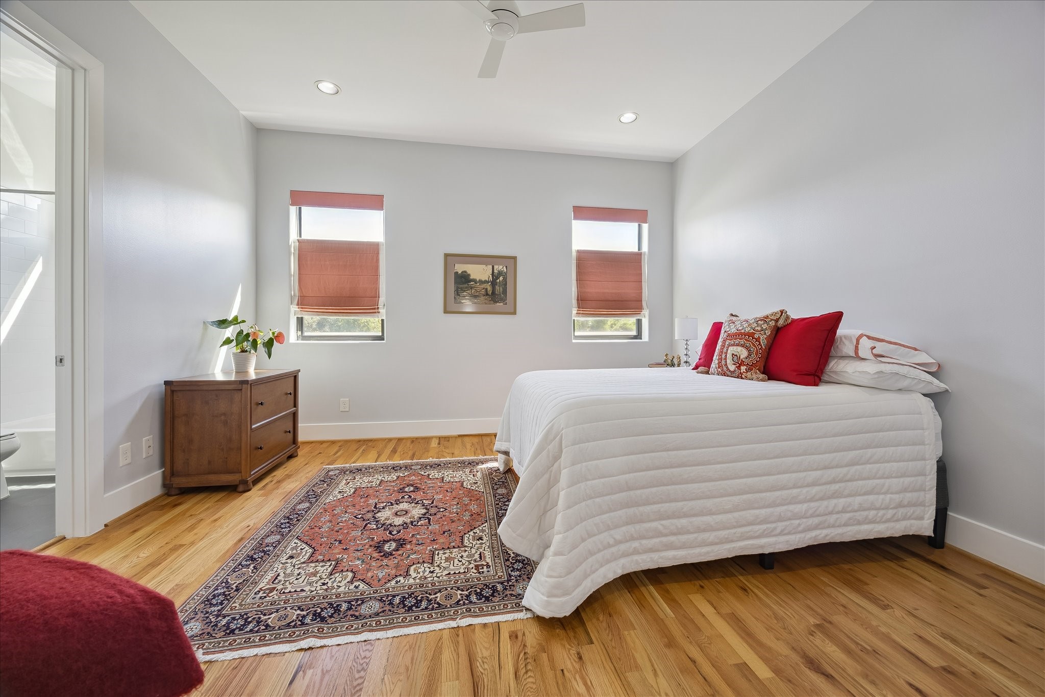 Also on the second floor is a SECONDARY BEDROOM at the back of the hallway with ensuite bath.