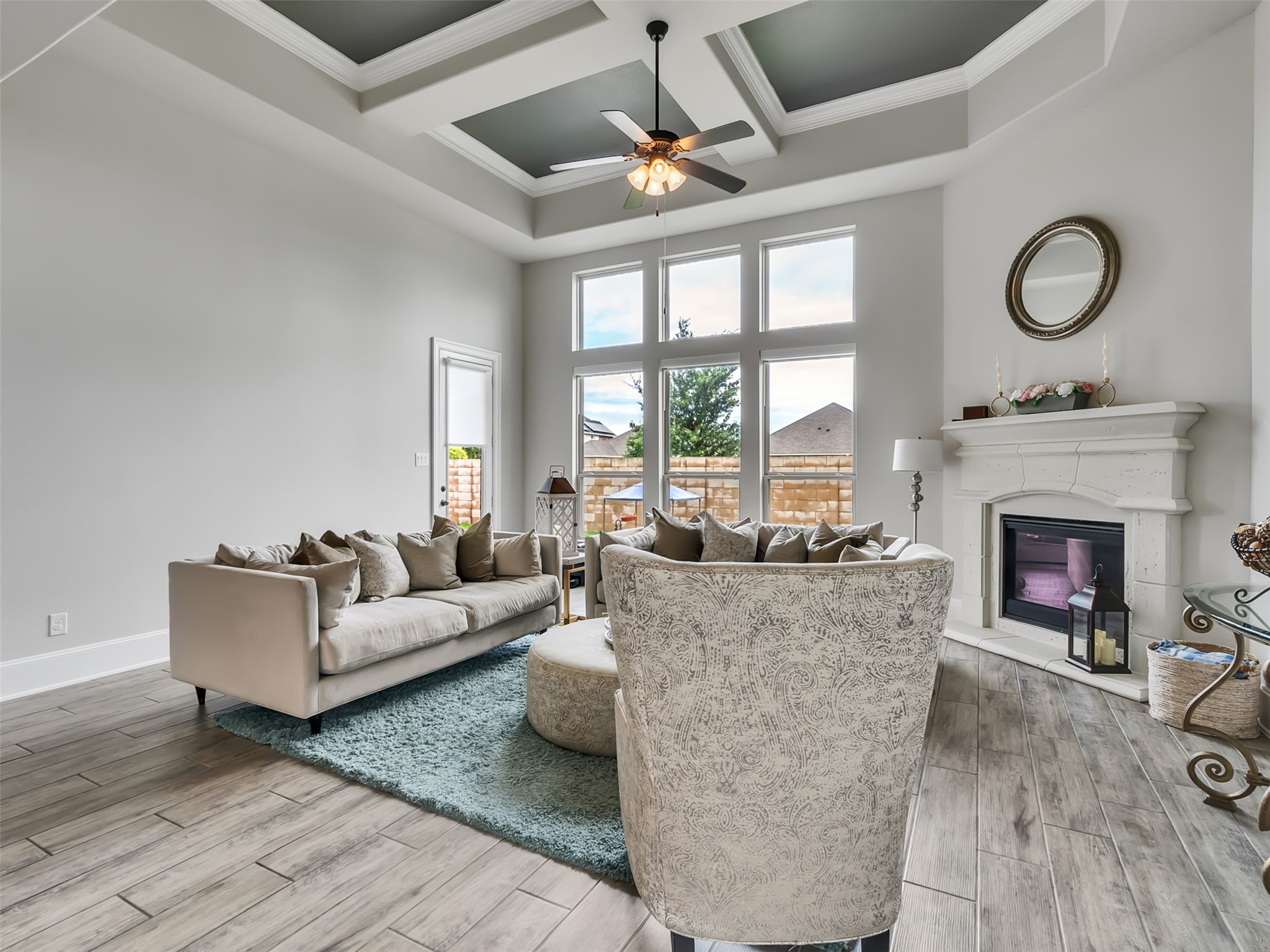View of Family room from dining area.