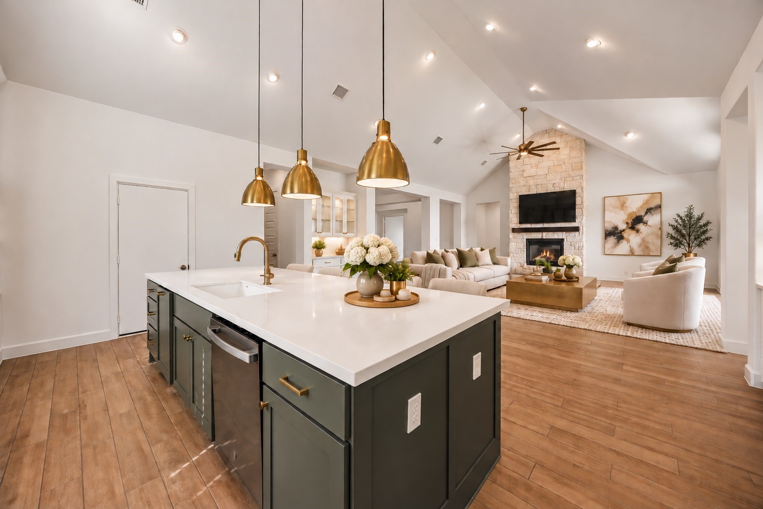 Open Living Floor PlanVirtually Staged