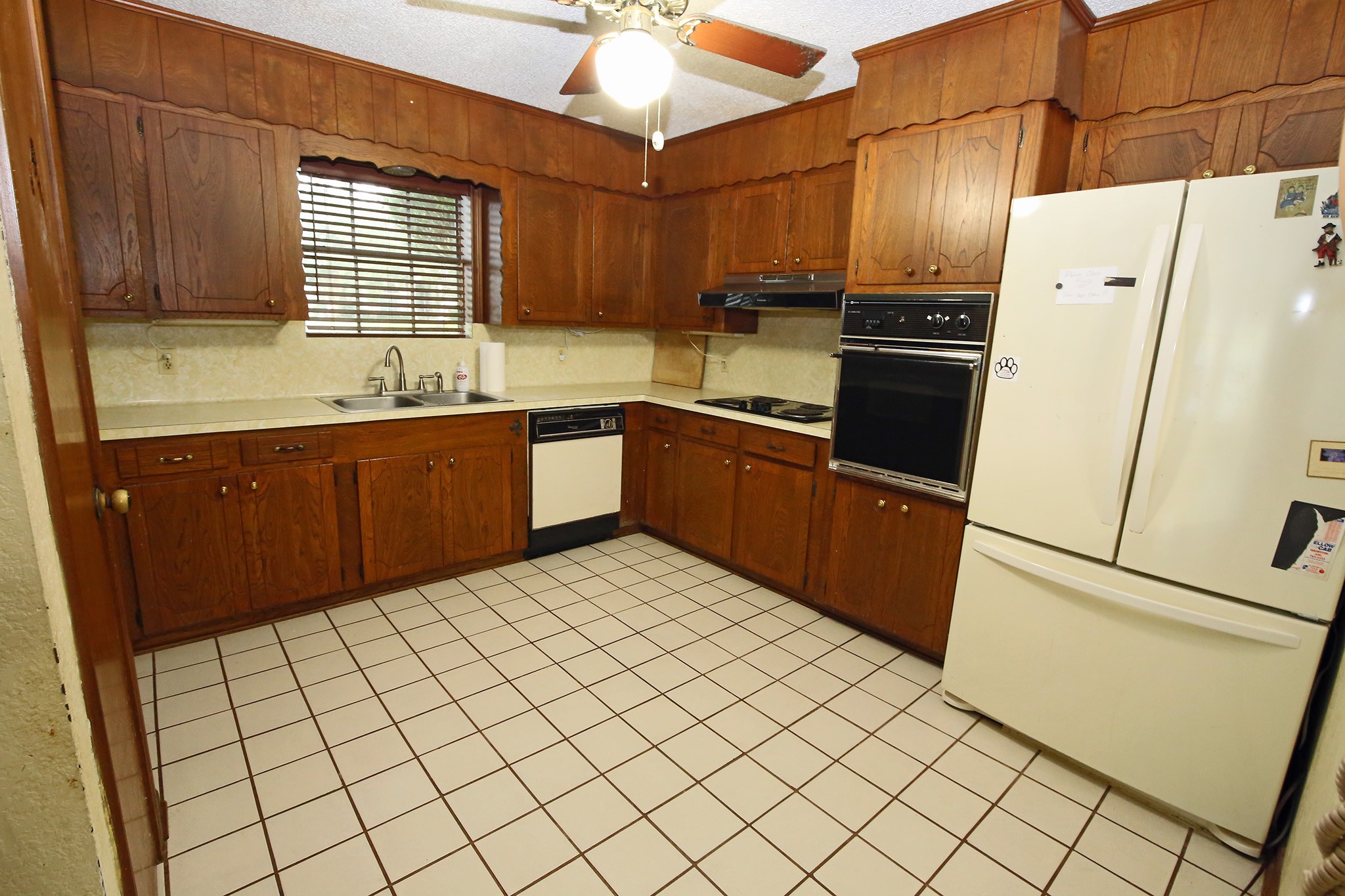 Abundant cabinet space enhances this kitchen's functionality and style.
