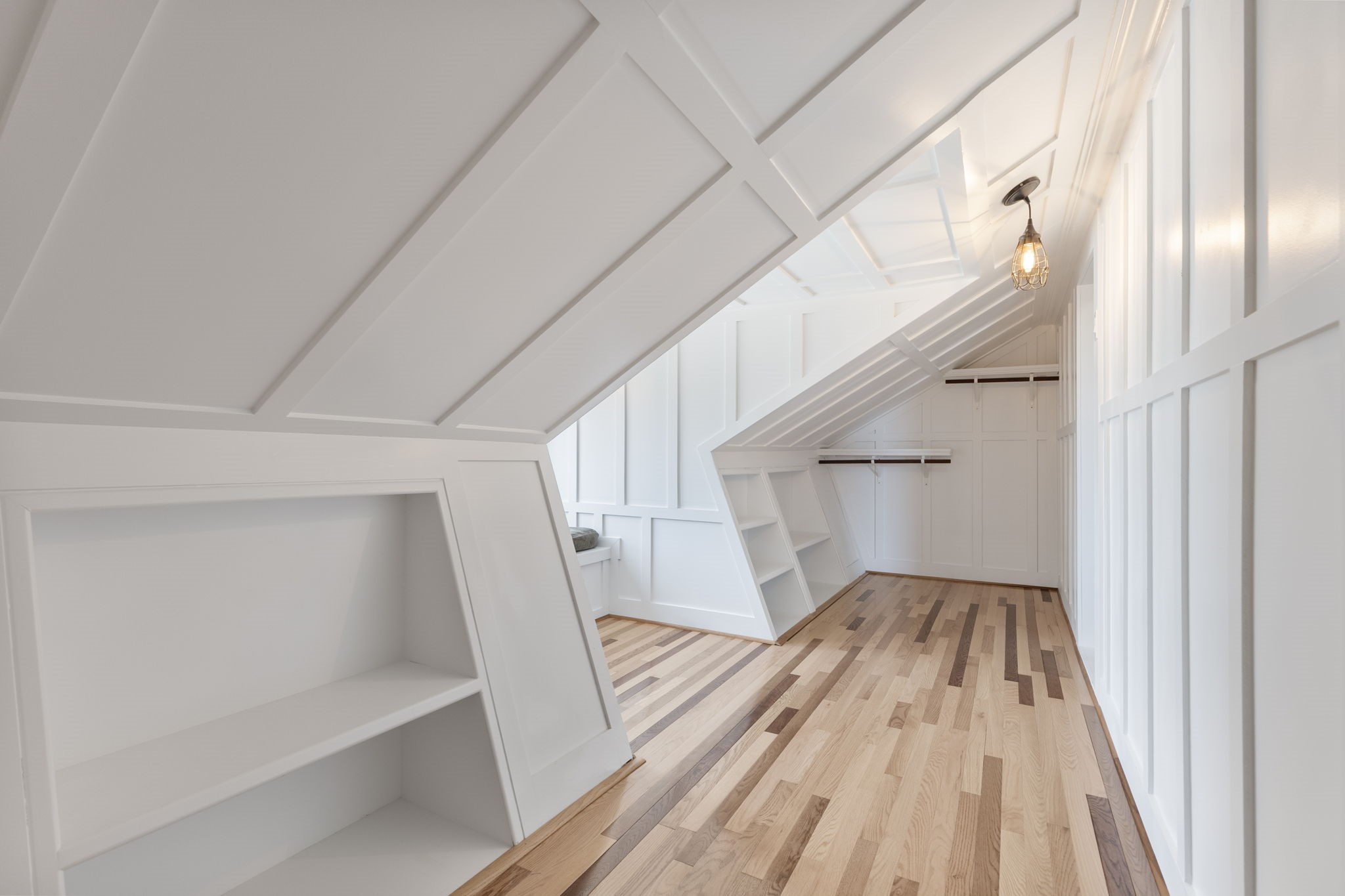 Seller expanded closet in a secondary bedroom creating a nice reading nook!