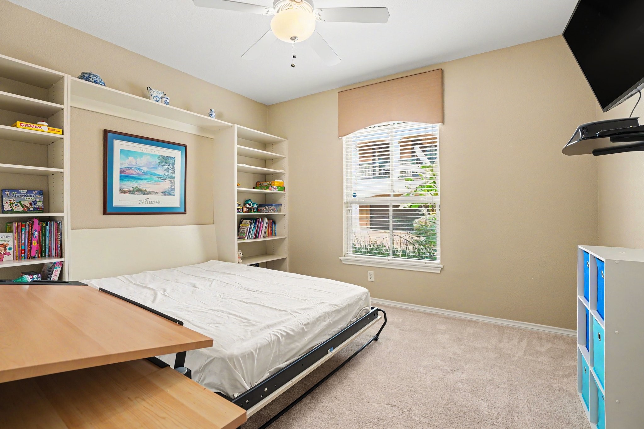 Custom built Murphy bed in 3rd bedroom