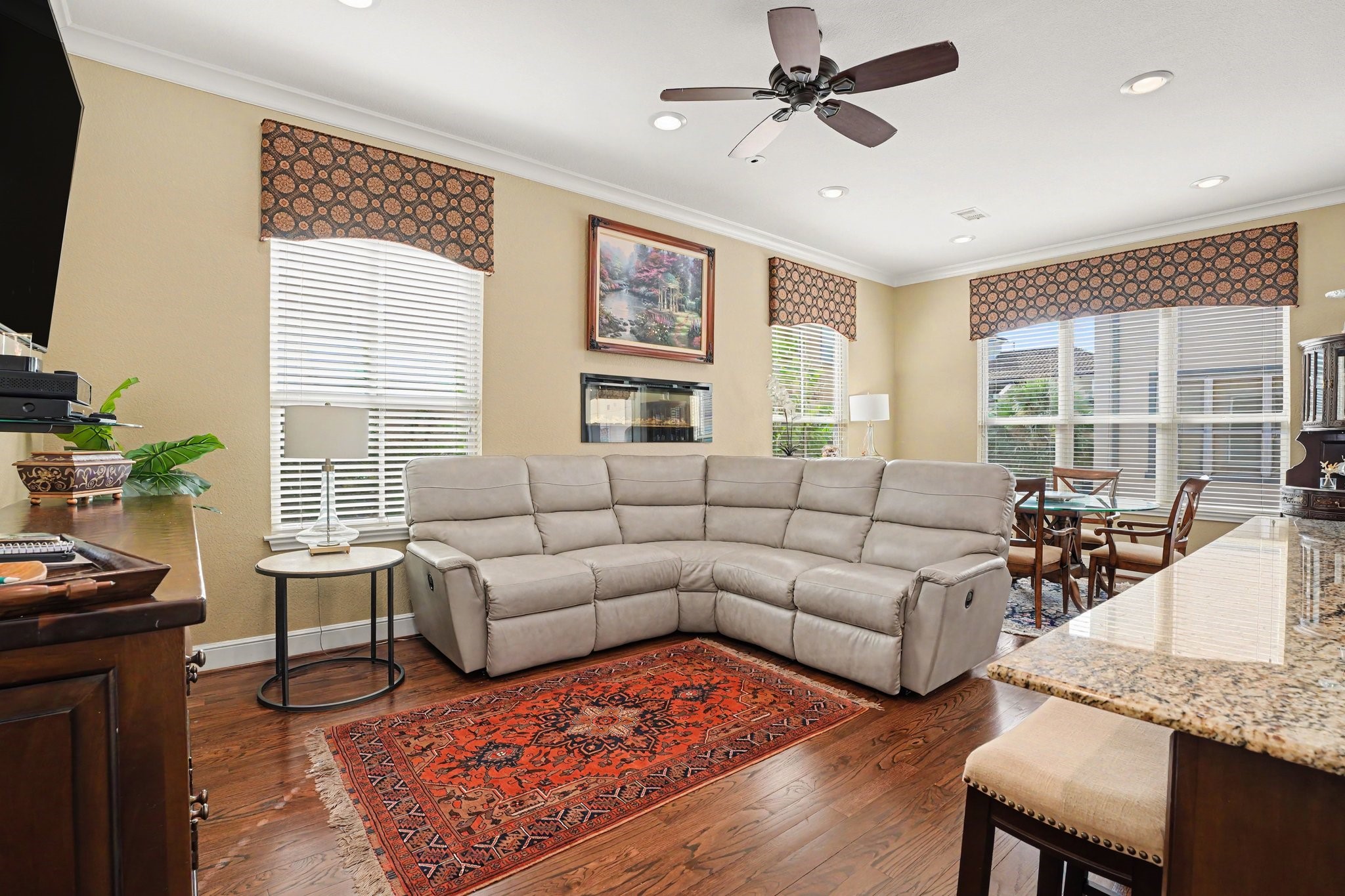Family room off kitchen