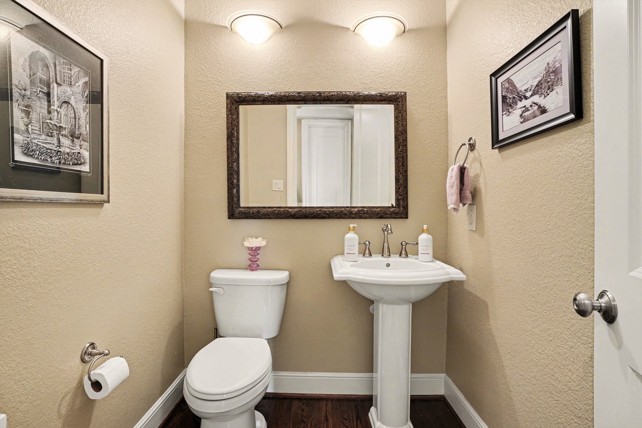 Half bath on second floor