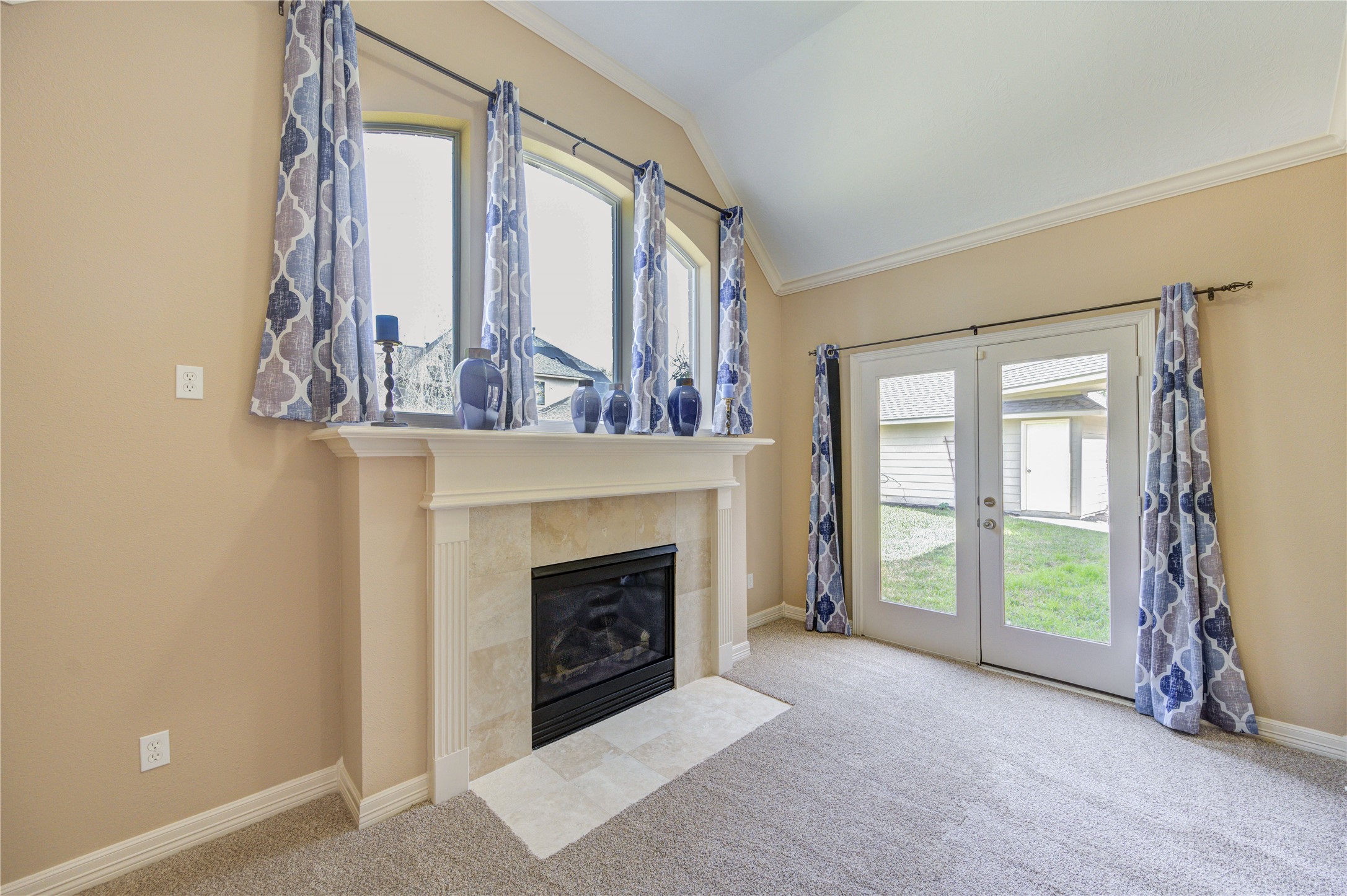Primary Suite with Cozy Sitting Area & Fireplace