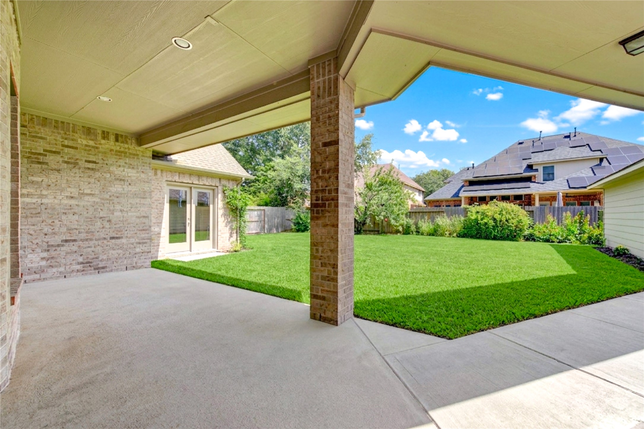 Backyard view with ample space for entertaining.