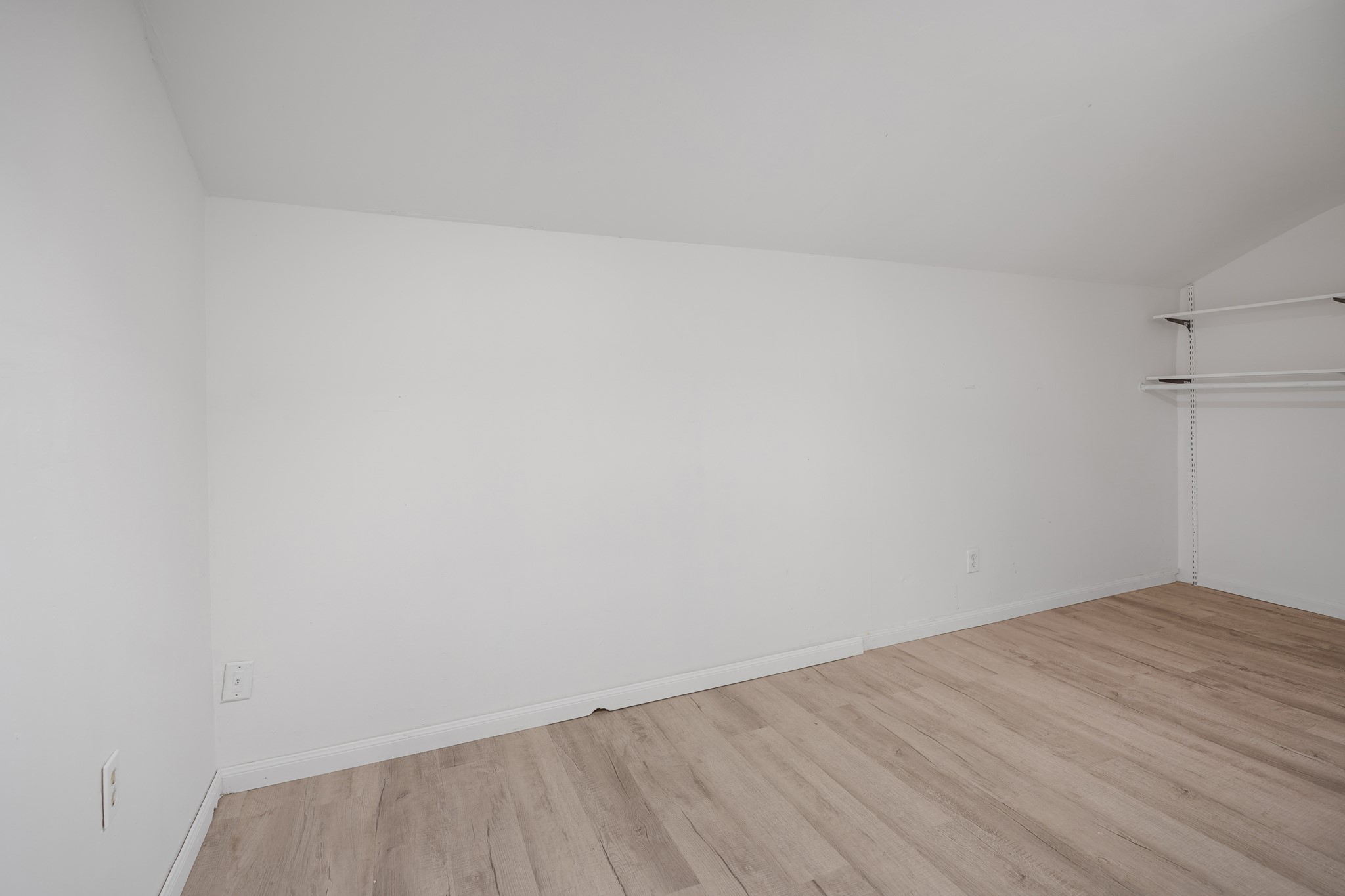 Upstairs apartment- bedroom area.