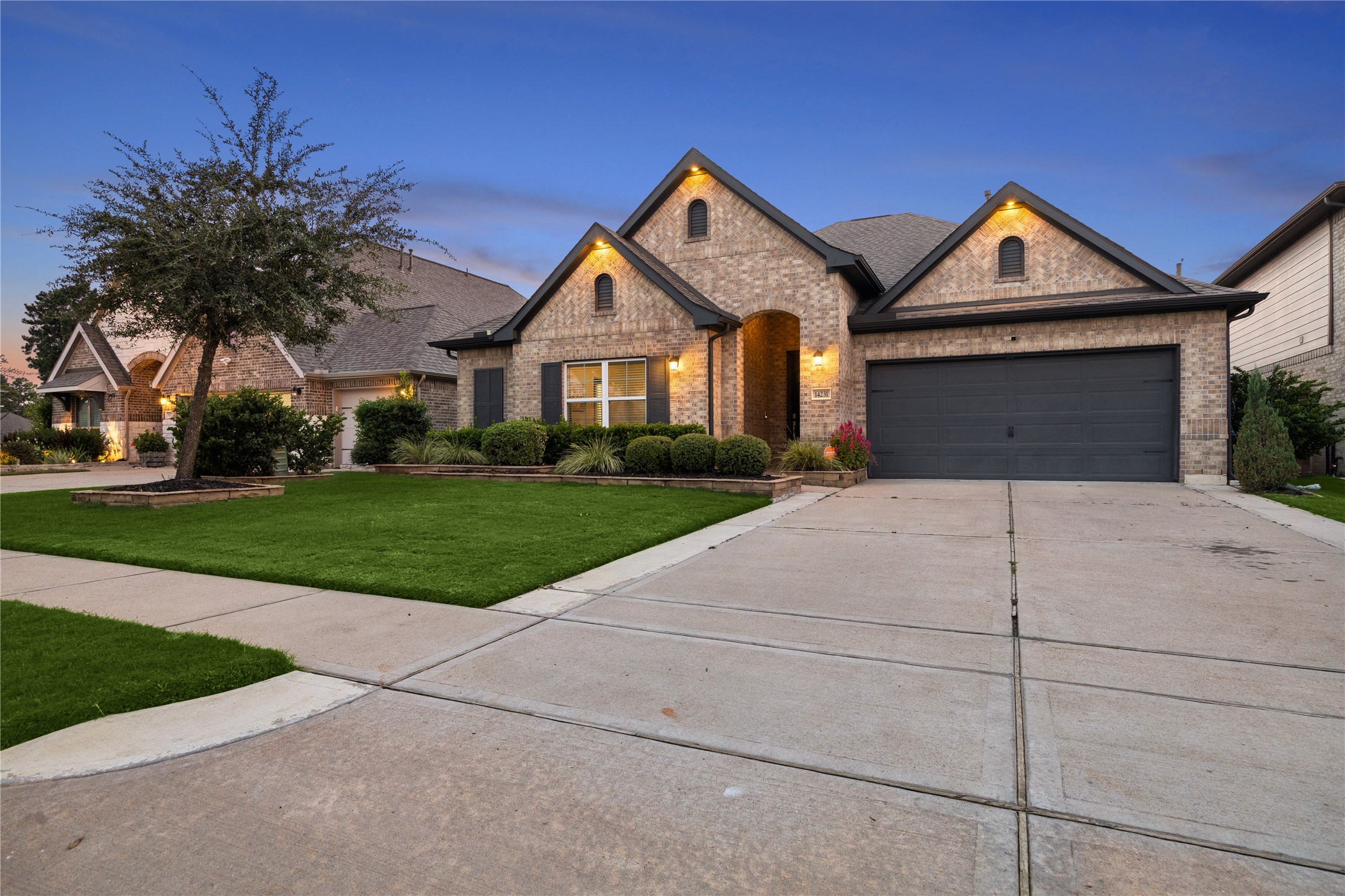 The Waverly from Newmark at 14231 Archer County Trail, 1.5 story and a 1 of 4 of this layout inside the neighborhood (per seller)