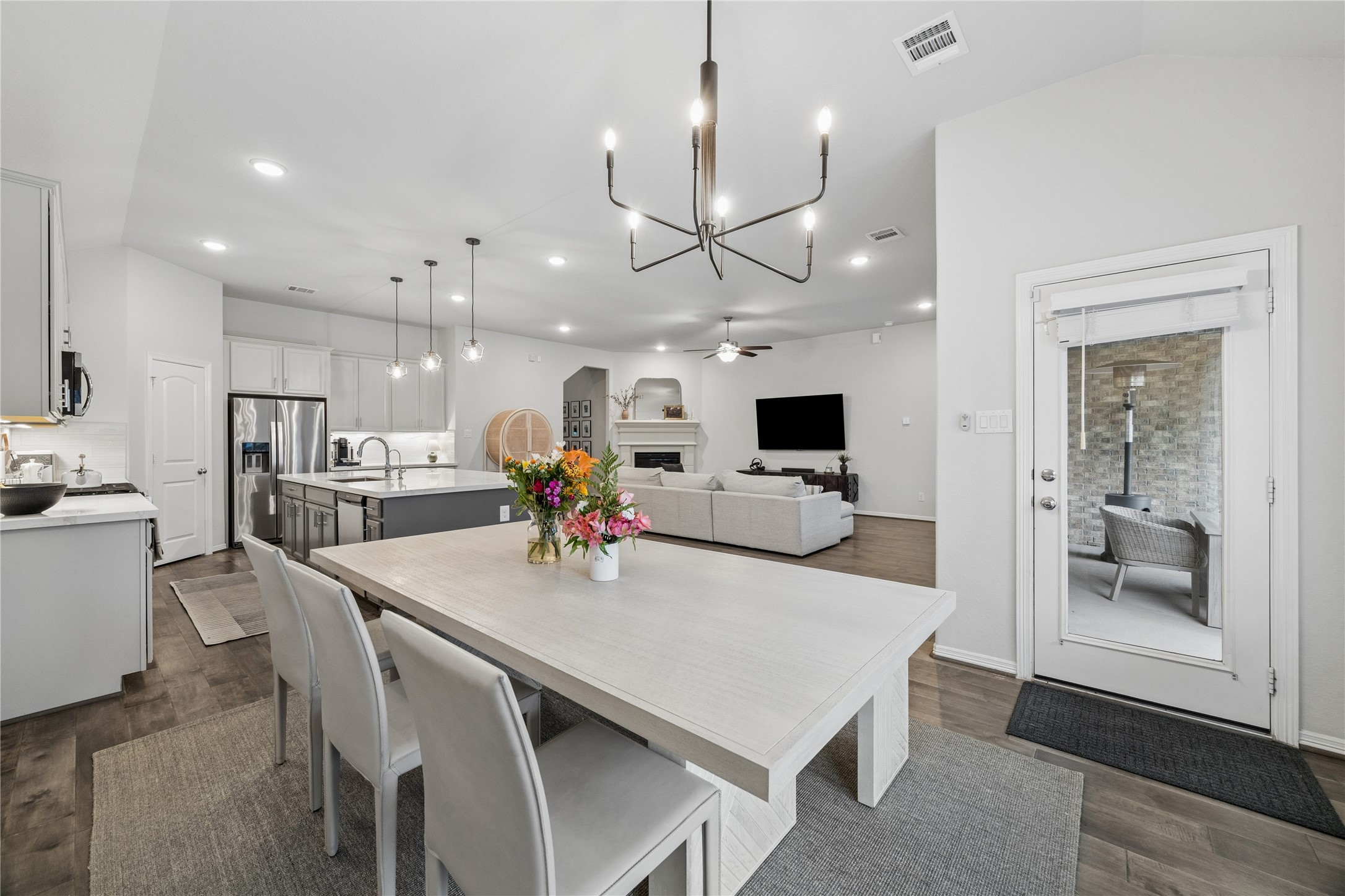 dining area off the kitchen.