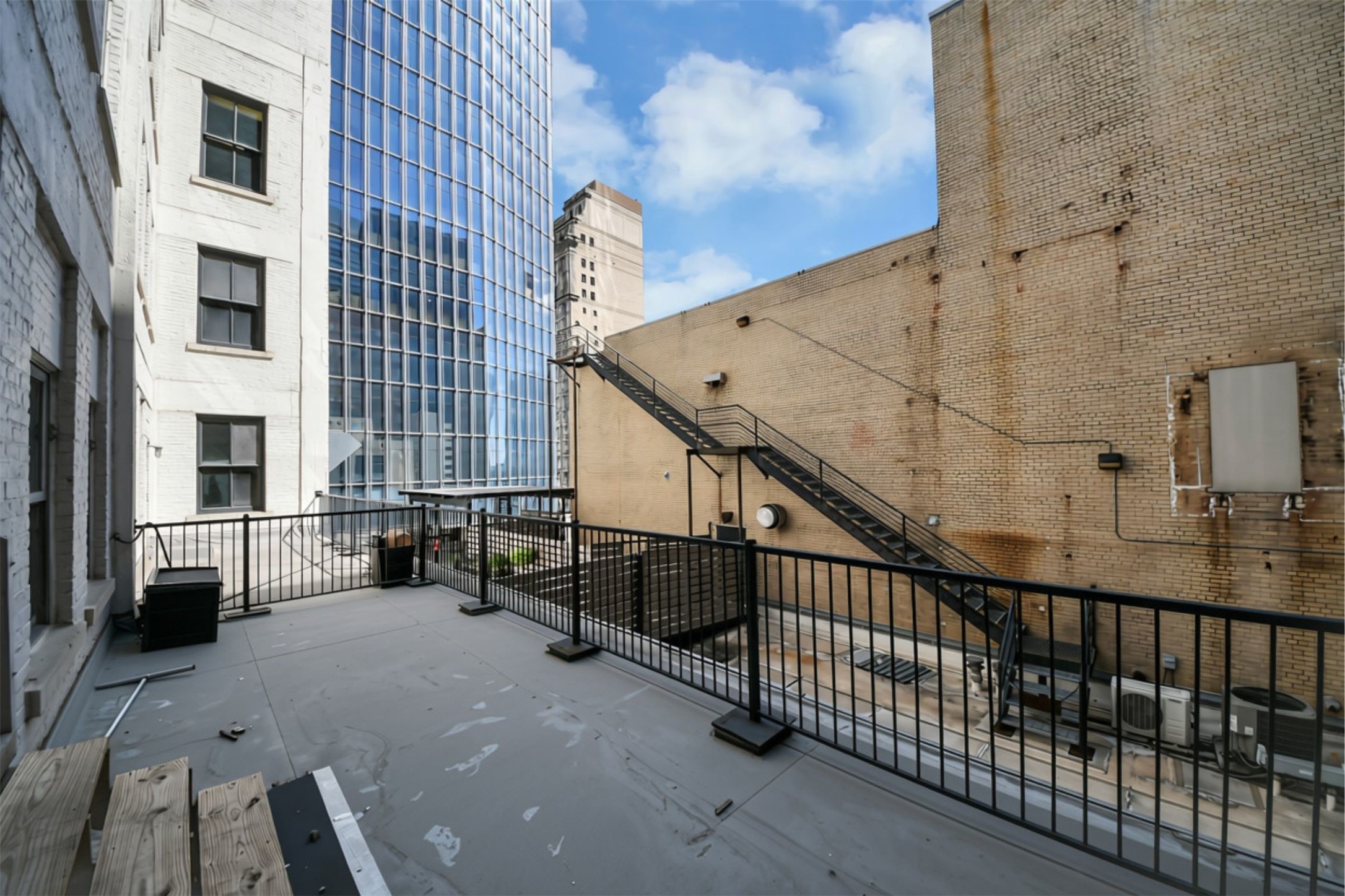 Private terrace for this unit.