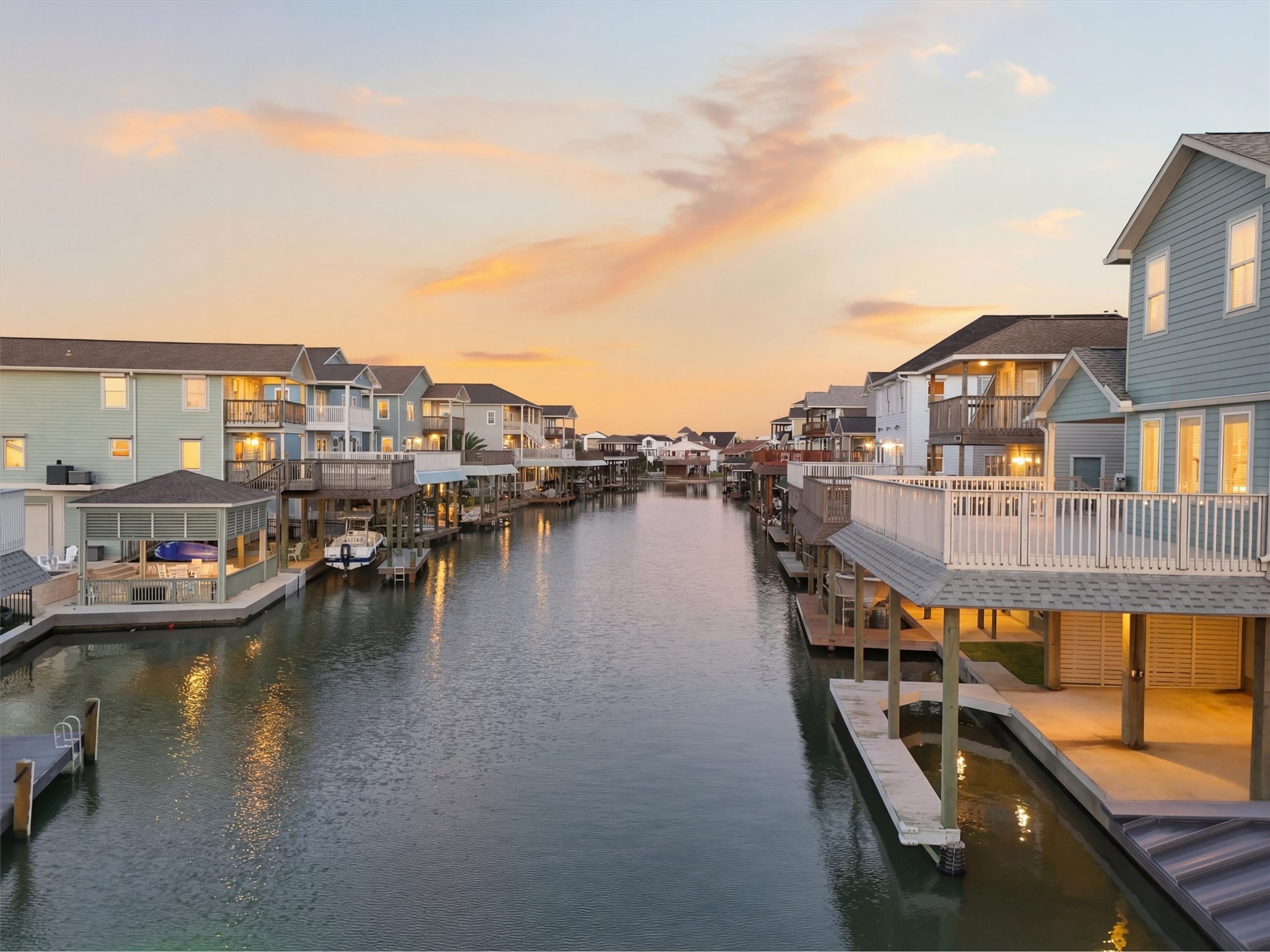 The canal behind the home
offers the kind of setting
waterfront buyers dream about,
with peaceful water, private dock
access, and an inviting backdrop
for everyday coastal living.