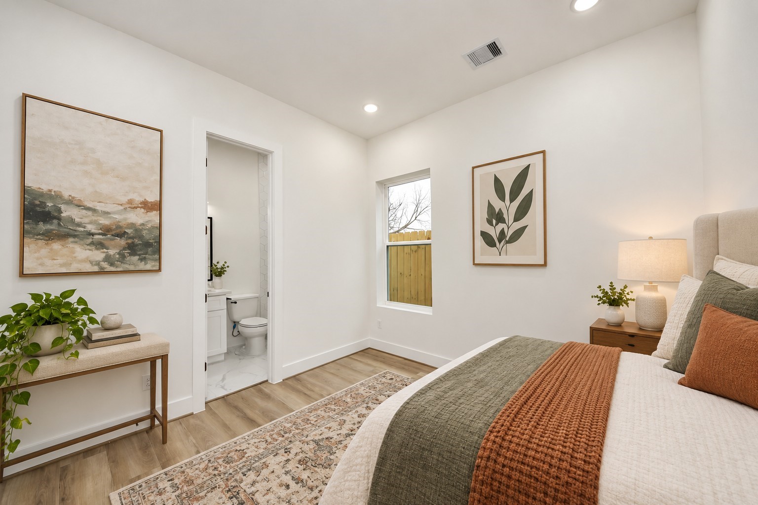 Virtually staged first-floor third bedroom.