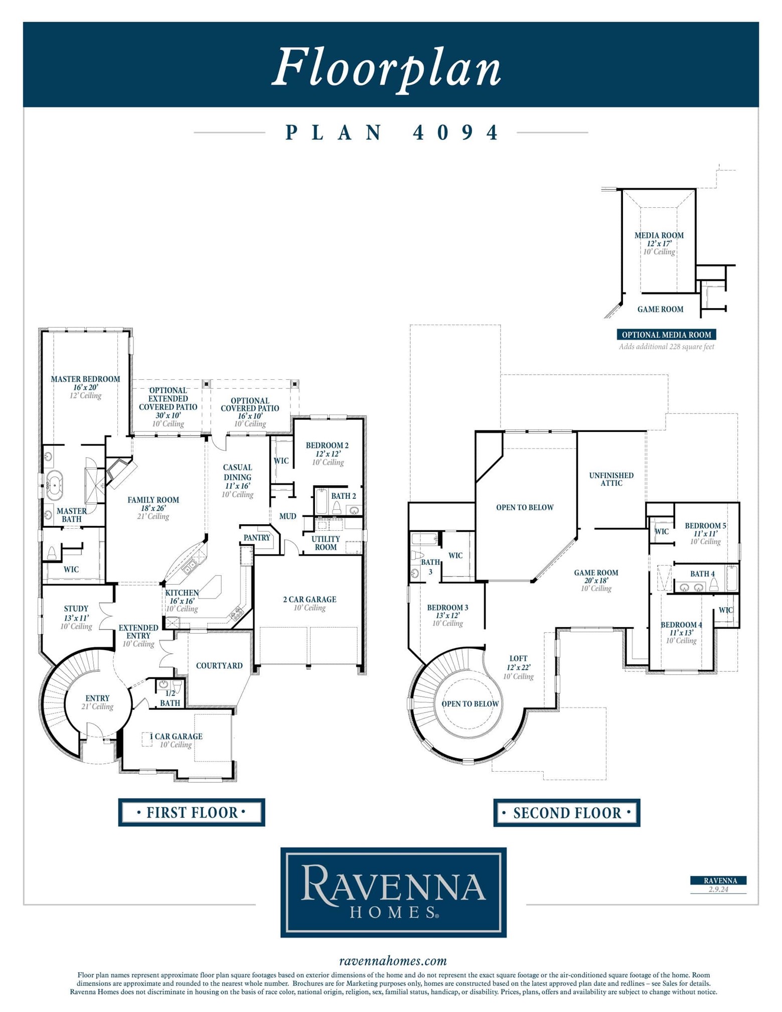 Media room included on this fantastic floor plan!