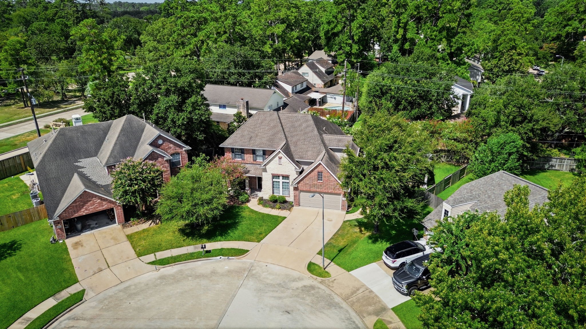 Aerial view from front of home.